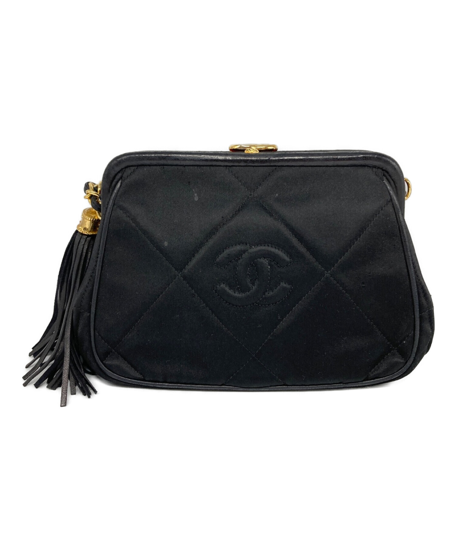 中古・古着通販】CHANEL (シャネル) フリンジ装飾チェーンショルダーバッグ ブラック｜ブランド・古着通販 トレファク公式【TREFAC  FASHION】スマホサイト