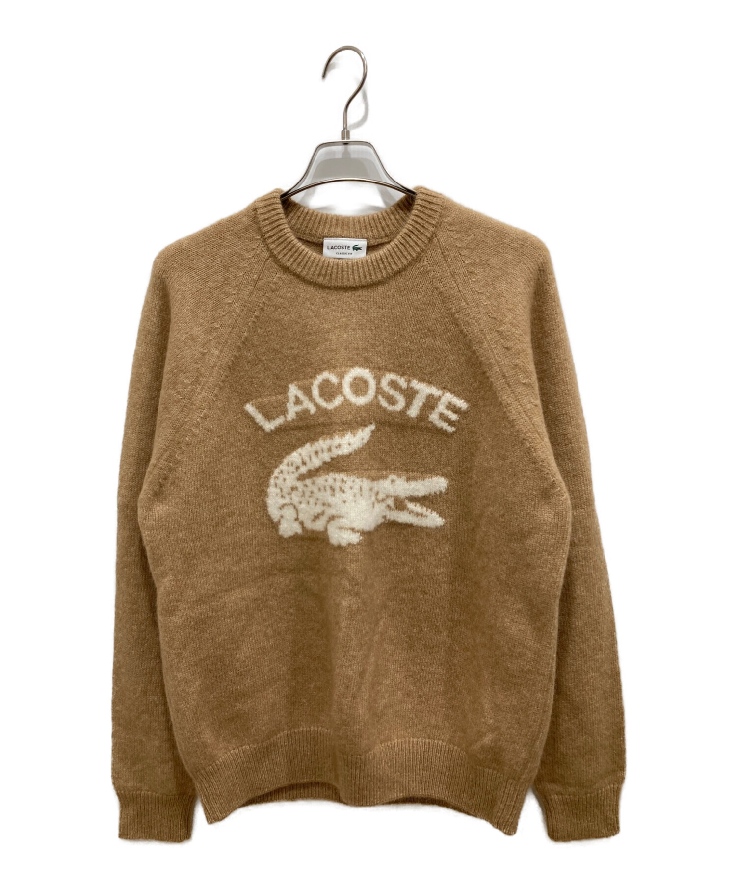 LACOSTE (ラコステ) ラコステグラフィッククルーネックセーター ベージュ サイズ:US L