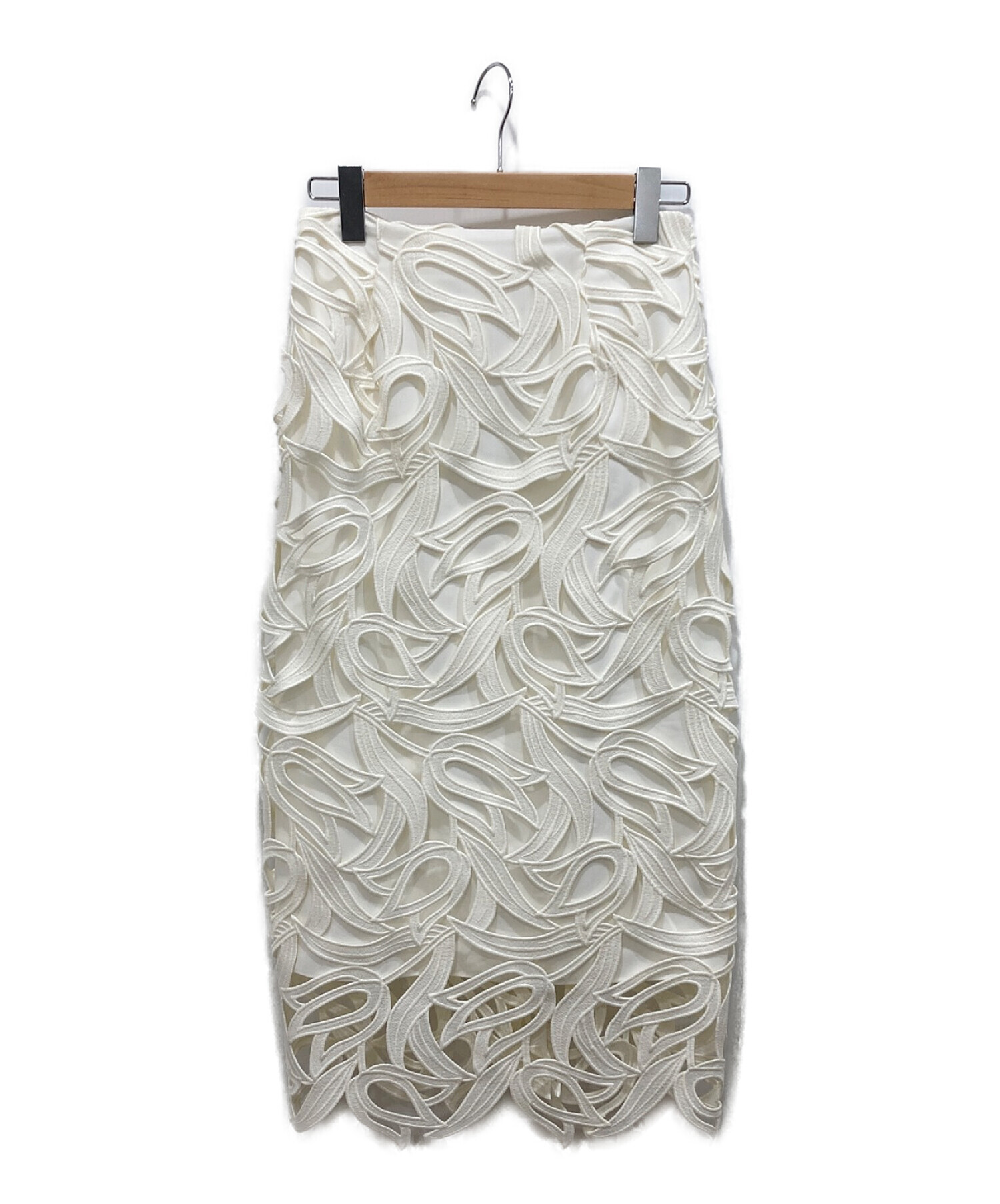 CELFORD (セルフォード) チューリップレーススカート ホワイト サイズ:38