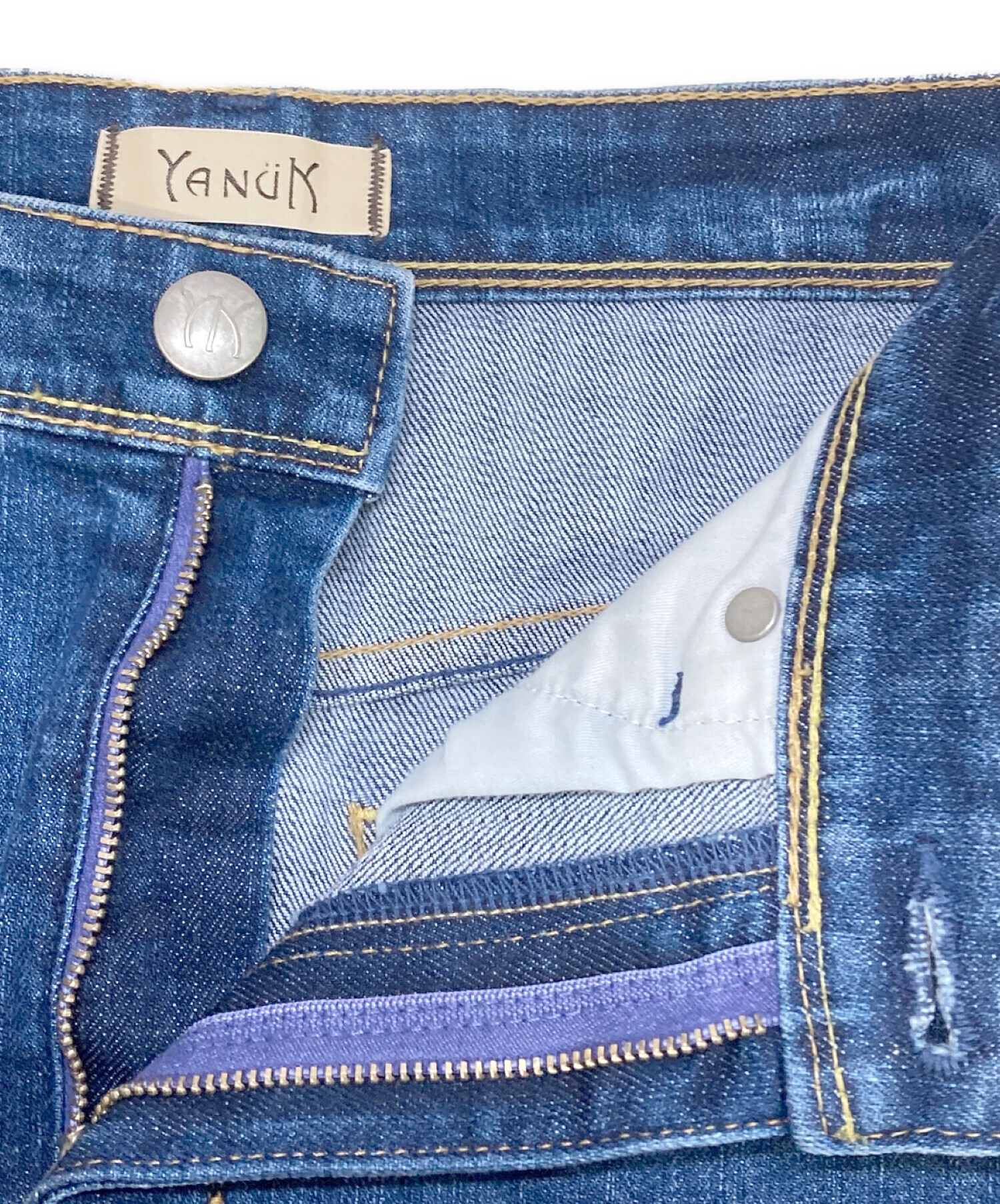 YANUK (ヤヌーク) スリットロングスカート インディゴ サイズ:XS