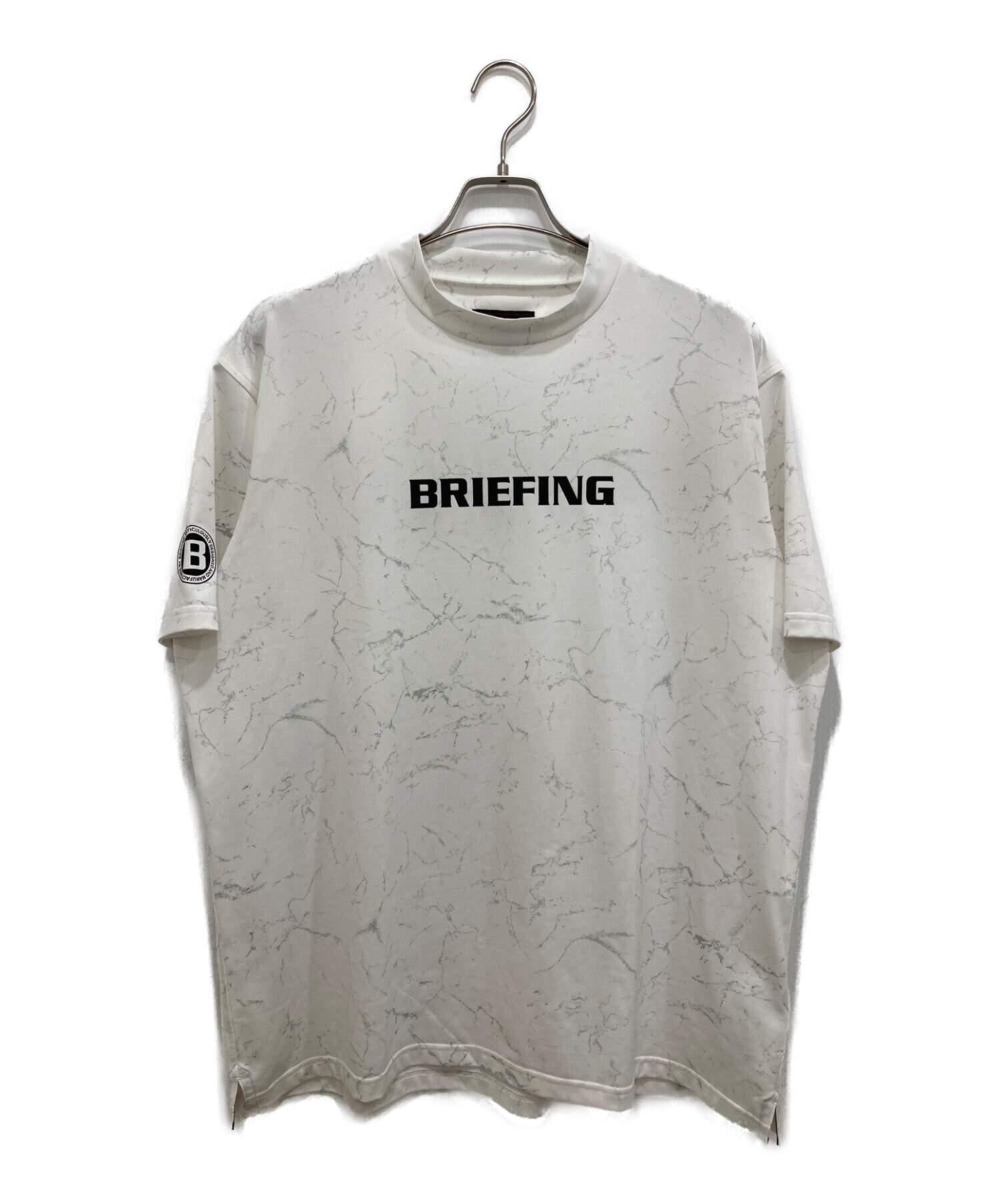 BRIEFING (ブリーフィング) MS TIE DYE HIGH NECK RELAXED FIT TEE ホワイト サイズ:L