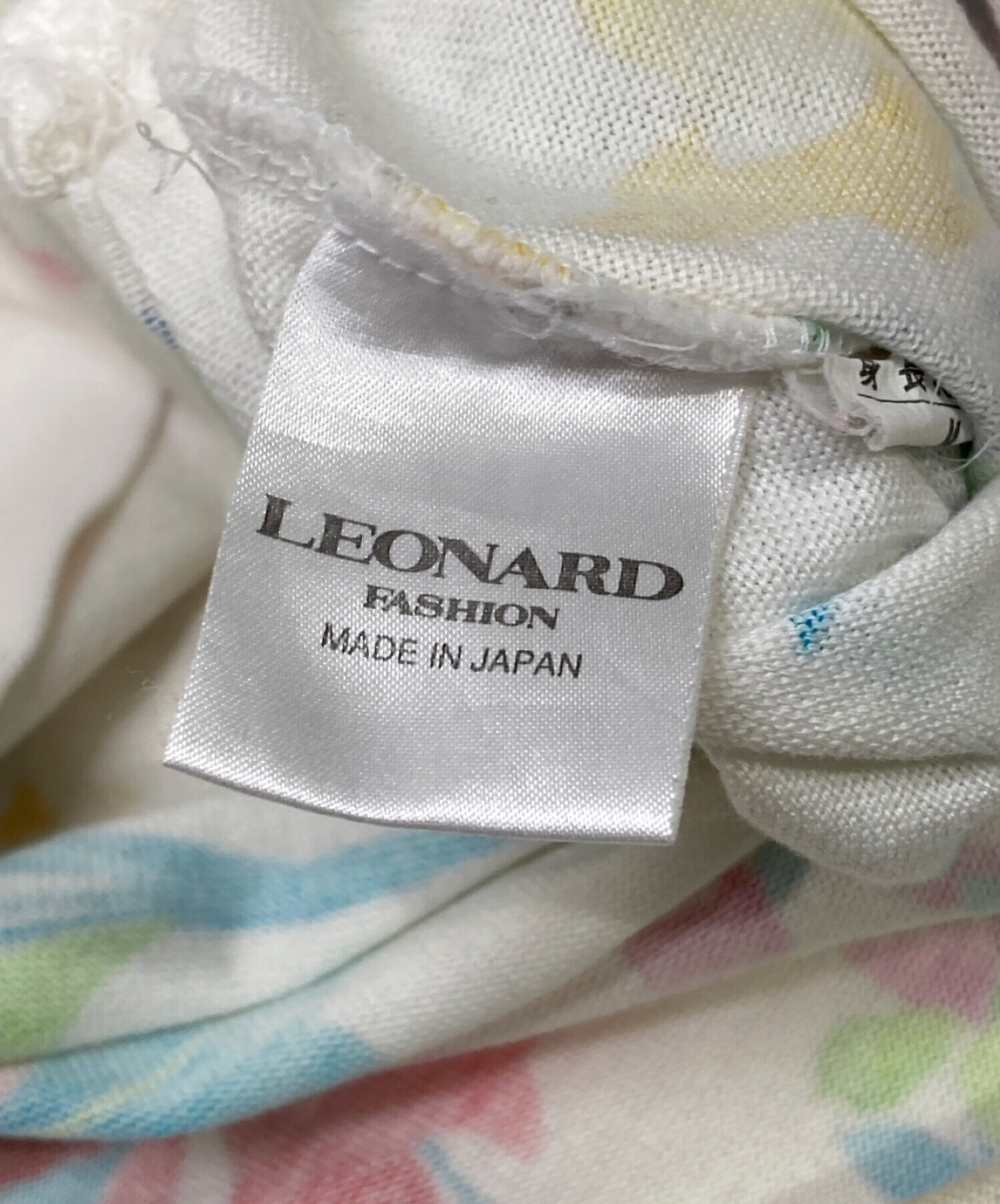 中古・古着通販】LEONARD (レオナール) 総柄ニット ホワイト サイズ:M 