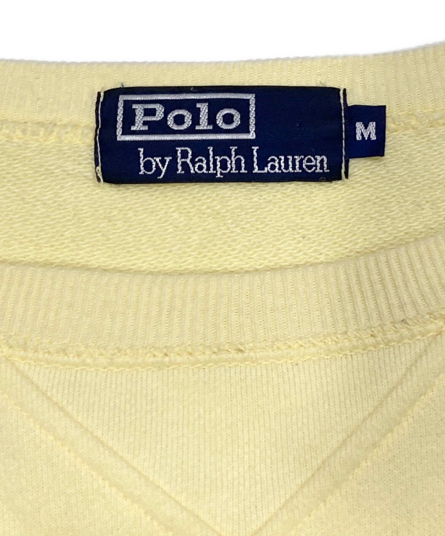 中古・古着通販】POLO RALPH LAUREN (ポロ・ラルフローレン) 3段プリント前Vスウェット イエロー サイズ:M｜ブランド・古着通販  トレファク公式【TREFAC FASHION】スマホサイト