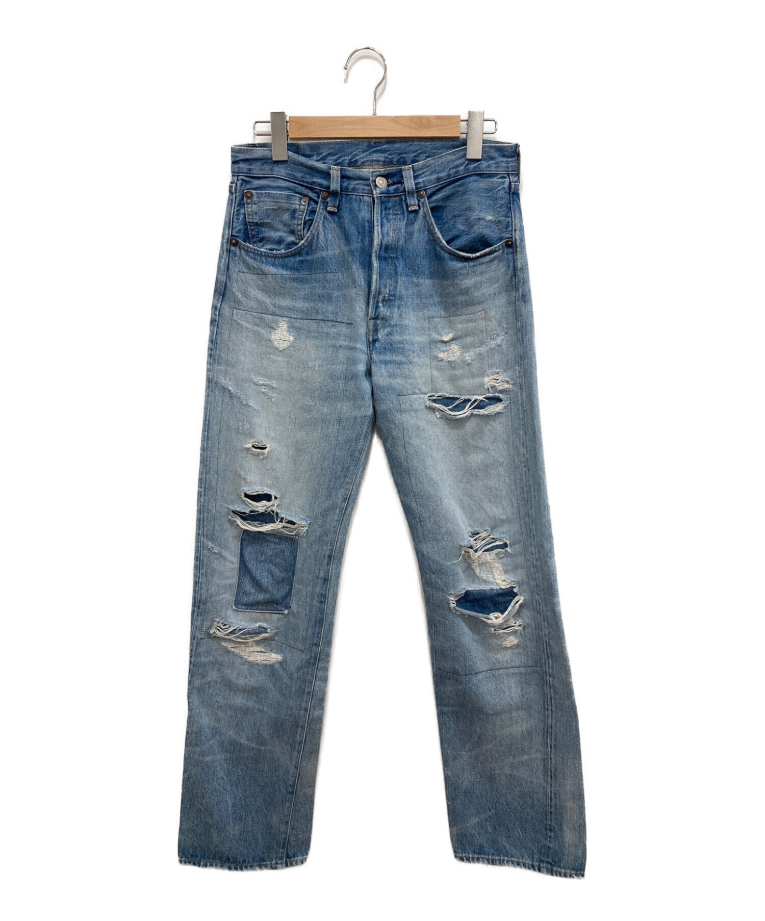 中古・古着通販】LEVI'S VINTAGE CLOTHING (リーバイス ビンテージ クロージング) ダメージ加工デニムパンツ インディゴ  サイズ:71cm (W28)｜ブランド・古着通販 トレファク公式【TREFAC FASHION】スマホサイト