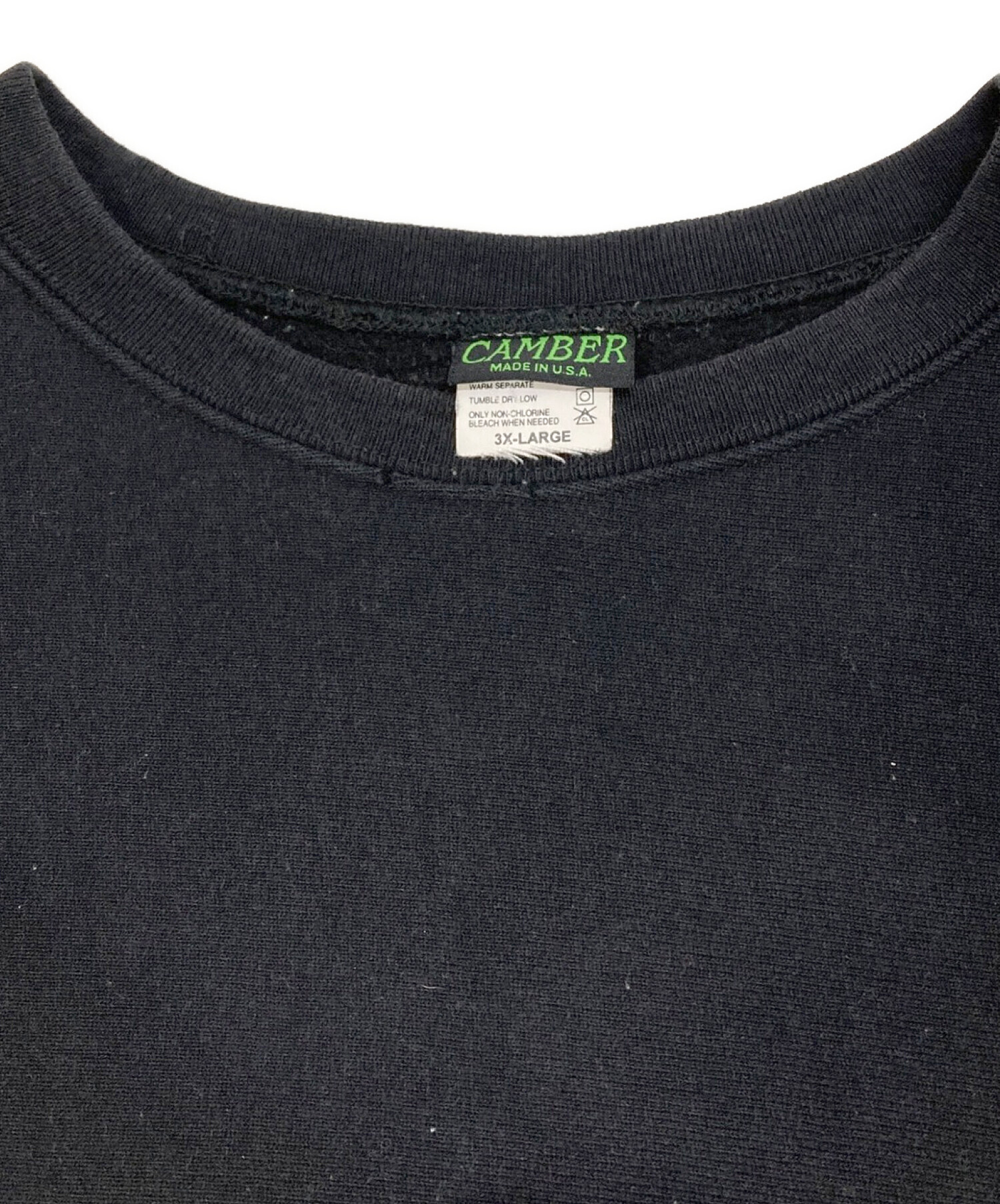 CAMBER (キャンバー) FIFTH GENERAL STORE (フィフスジェネラルストア) リメイククルーネックスウェット ブラック  サイズ:3XL