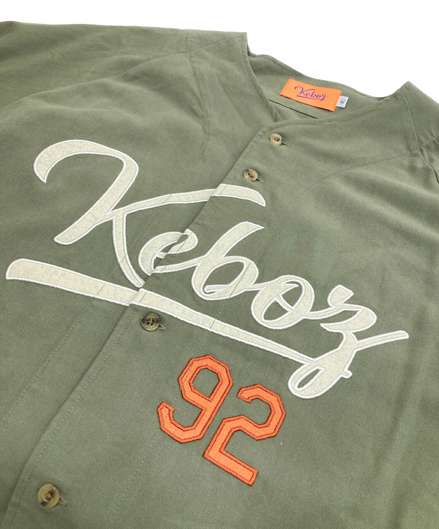 中古・古着通販】KEBOZ (ケボズ) ベースボールシャツ カーキ サイズ:XL 