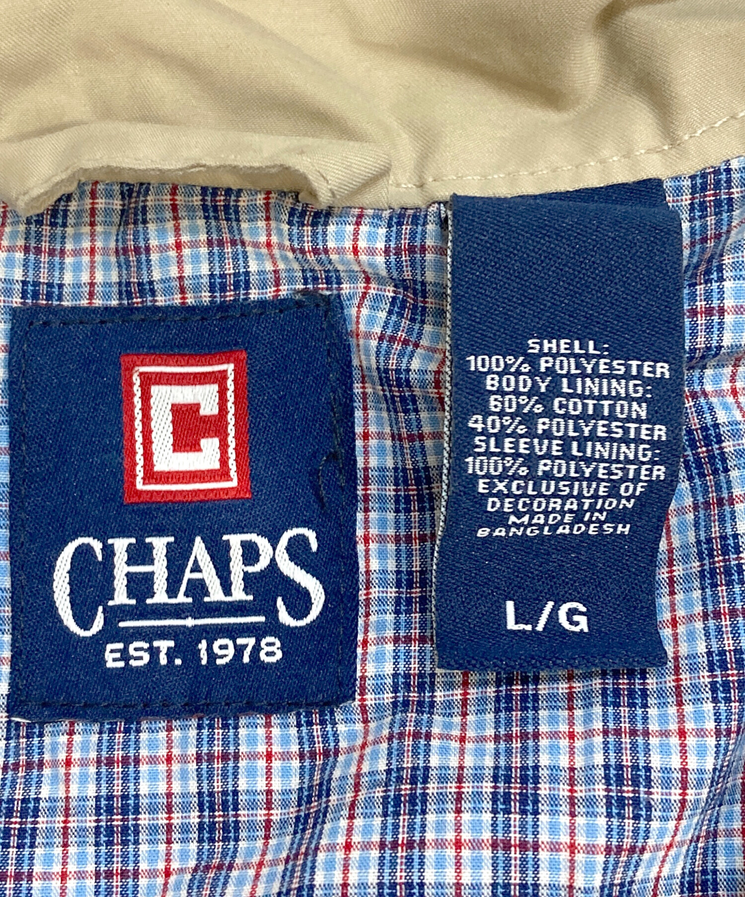 CHAPS RALPH LAUREN (チャップス ラルフローレン) スイングトップ ベージュ サイズ:L