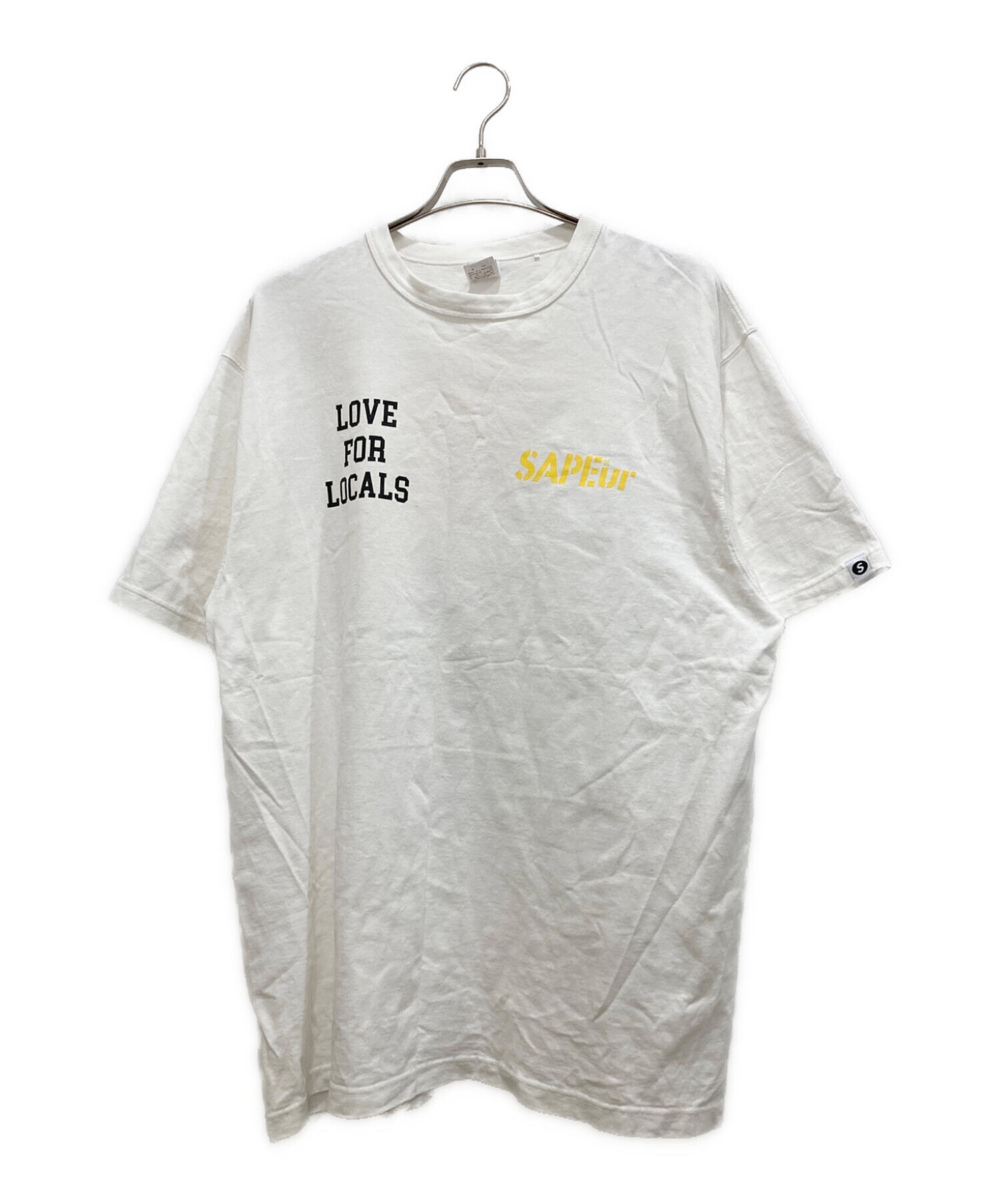 中古・古着通販】SAPEur (サプール) LOVE FOR LOCALS TEE ホワイト サイズ:XL｜ブランド・古着通販  トレファク公式【TREFAC FASHION】スマホサイト