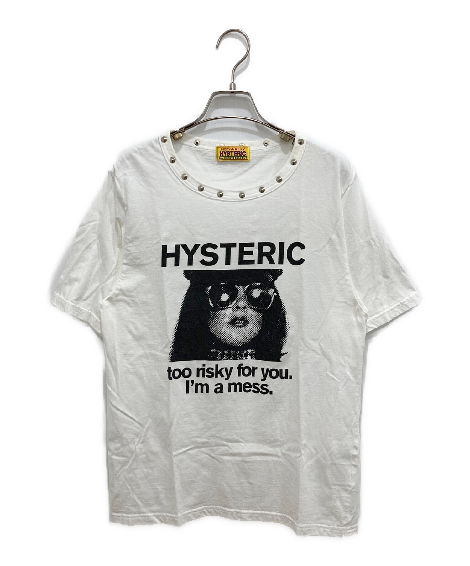 中古・古着通販】hysterics (ヒステリックス) RISKY FOR YOU Tシャツ ホワイト サイズ:Free｜ブランド・古着通販  トレファク公式【TREFAC FASHION】スマホサイト