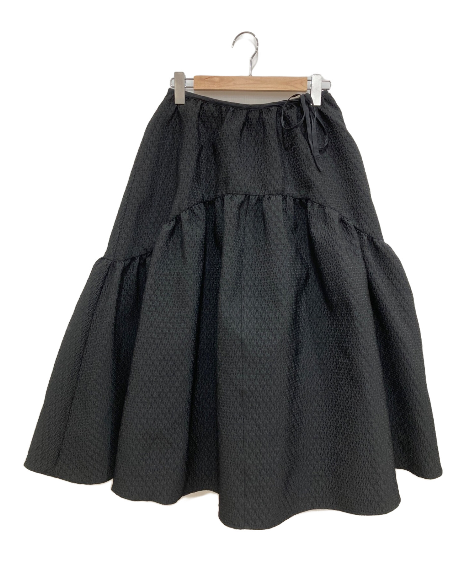 【全国無料低価】限定値下げ！ブルレア　ドットツイードスカート　ブラック38サイズ スカート