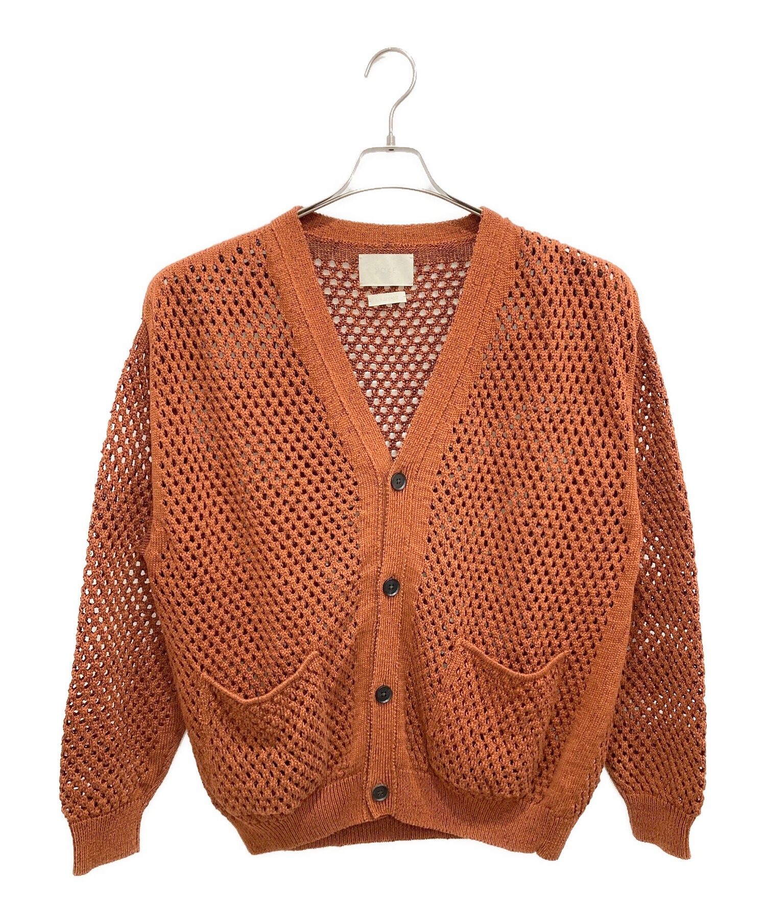 中古・古着通販】YOKE (ヨーク) MESHED KNIT CARDIGAN オレンジ サイズ:2｜ブランド・古着通販 トレファク公式【TREFAC  FASHION】スマホサイト