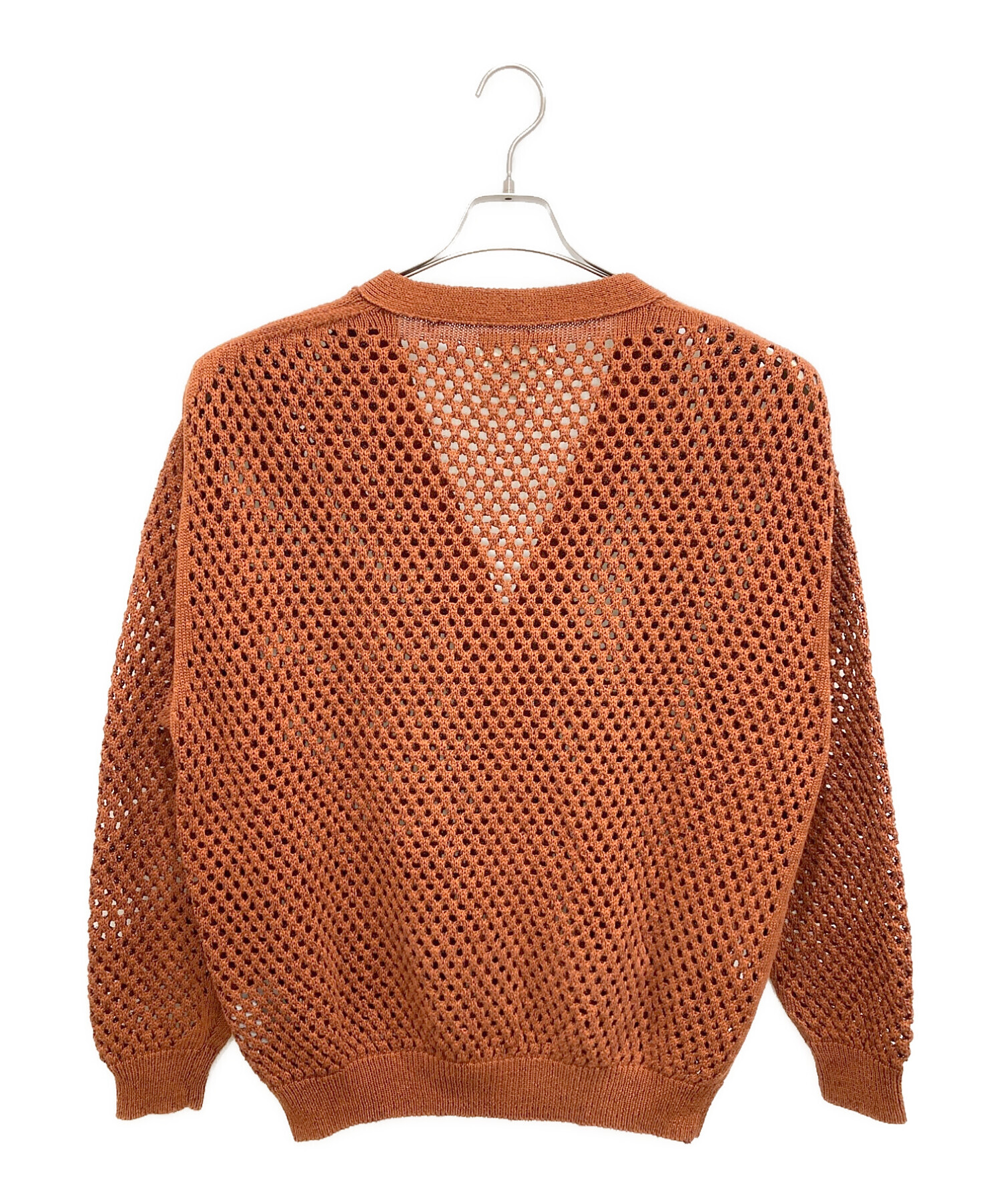 中古・古着通販】YOKE (ヨーク) MESHED KNIT CARDIGAN オレンジ サイズ ...