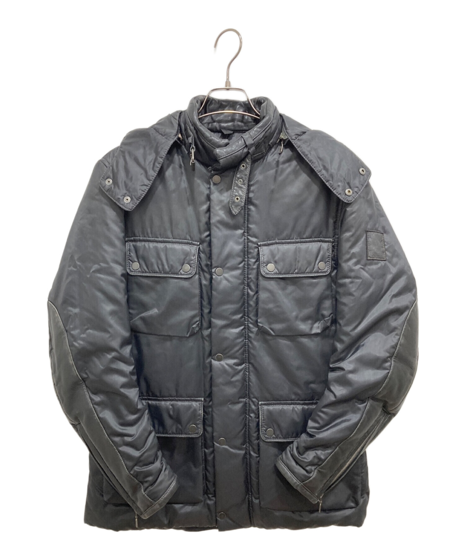 中古・古着通販】BELSTAFF Silver Label (ベルスタッフ シルバーレーベル) レザー切替中綿ジャケット ブラック サイズ:S｜ブランド・古着通販  トレファク公式【TREFAC FASHION】スマホサイト