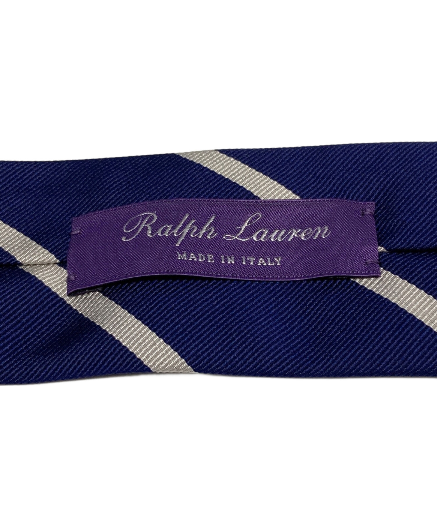 RALPH LAUREN PURPLE LABEL (ラルフ ローレン パープル レーベル) レジメンタルタイ ネイビー サイズ:表記無し