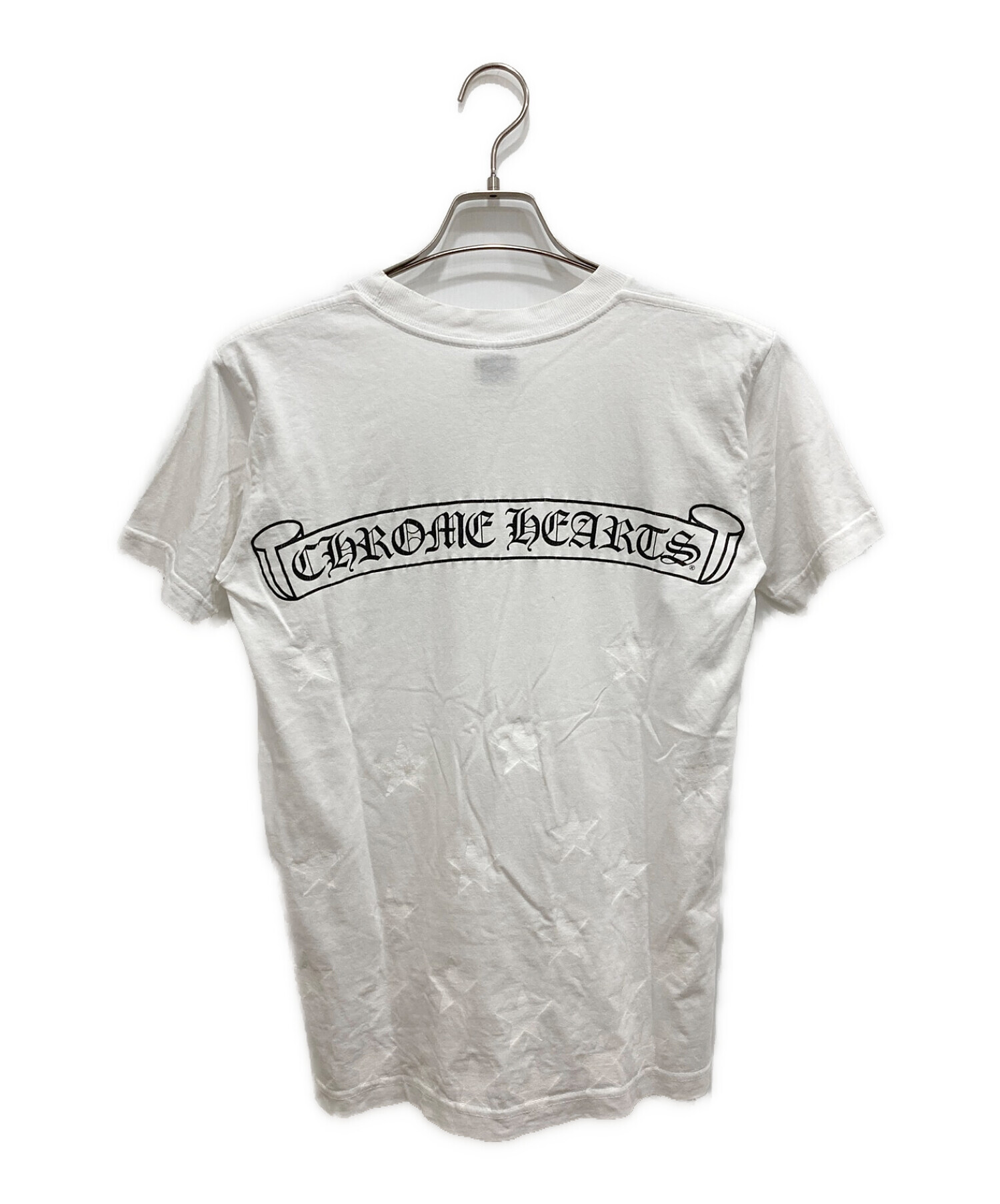 CHROME HEARTS (クロムハーツ) スタープリントポケットTシャツ ホワイト サイズ:S