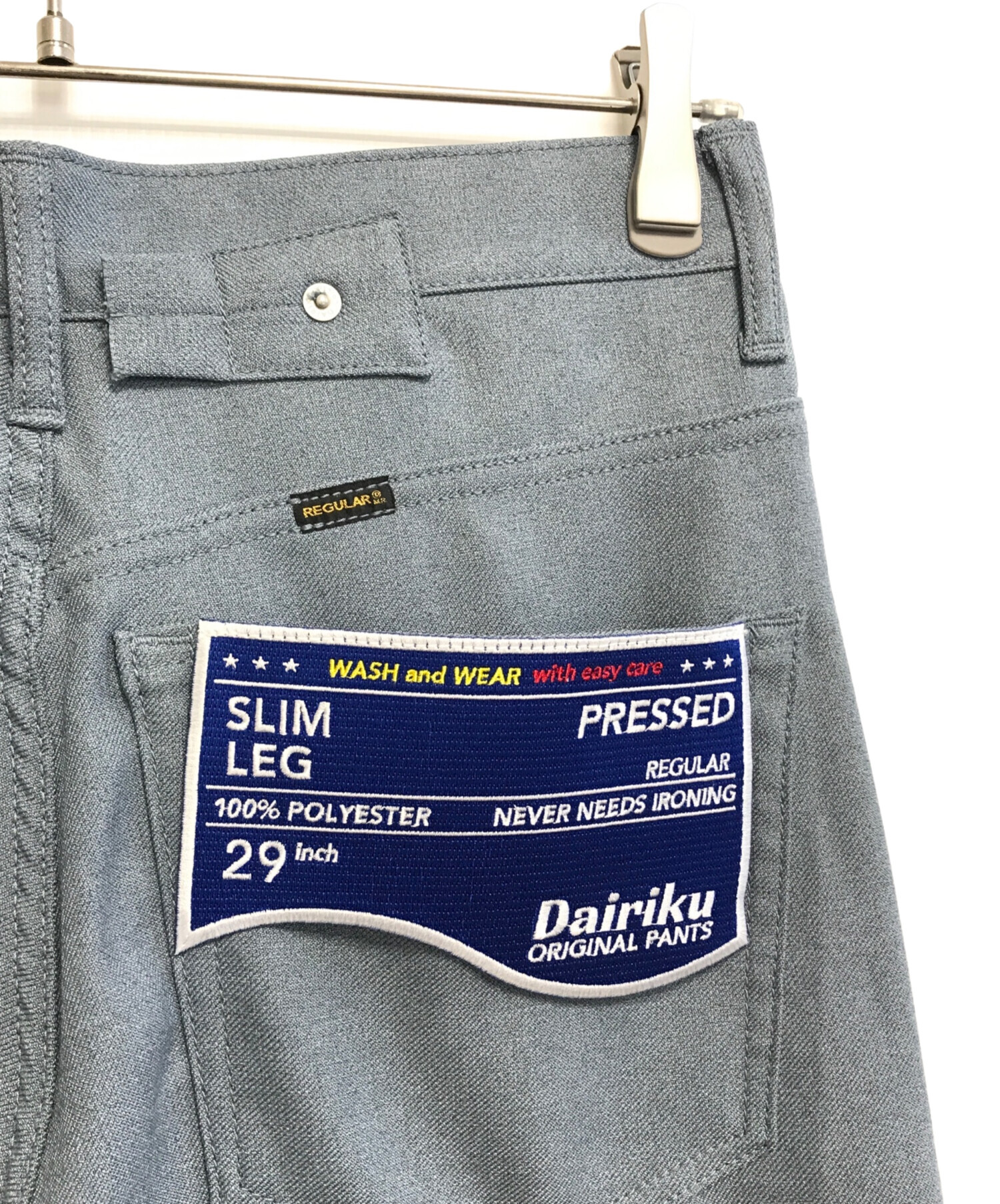 中古・古着通販】DAIRIKU (ダイリク) Slim Flasher Pressed Pants ブルー サイズ:29｜ブランド・古着通販  トレファク公式【TREFAC FASHION】スマホサイト