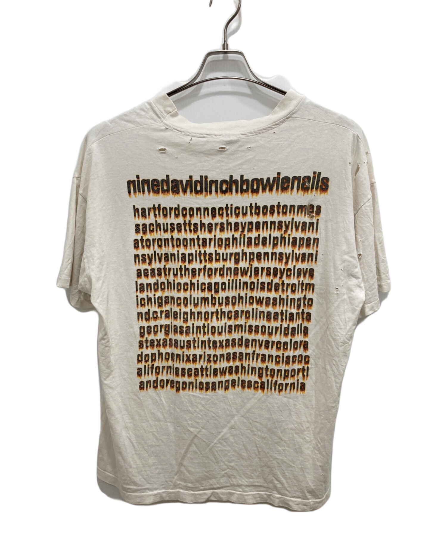 中古・古着通販】NINE INCH NAILS (ナイン・インチ・ネイルズ) DAVID BOWIE (デビッド・ボウイ) 90sバンドTシャツ  ホワイト サイズ:XL｜ブランド・古着通販 トレファク公式【TREFAC FASHION】スマホサイト