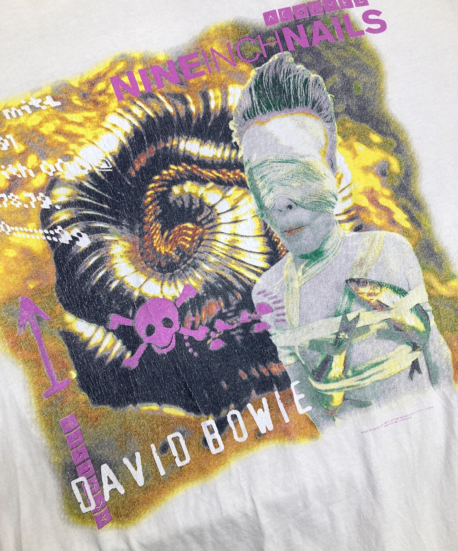 中古・古着通販】NINE INCH NAILS (ナイン・インチ・ネイルズ) DAVID BOWIE (デビッド・ボウイ) 90sバンドTシャツ  ホワイト サイズ:XL｜ブランド・古着通販 トレファク公式【TREFAC FASHION】スマホサイト