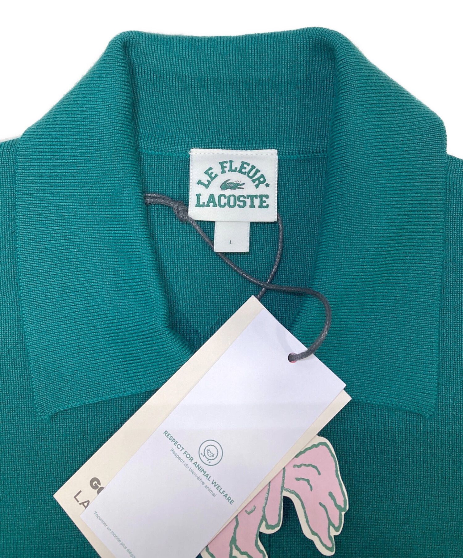 中古・古着通販】LACOSTE (ラコステ) LE FLEUR (ル フルール) メリノウールニット長袖ポロシャツ グリーン サイズ:L 未使用品｜ブランド・古着通販  トレファク公式【TREFAC FASHION】スマホサイト