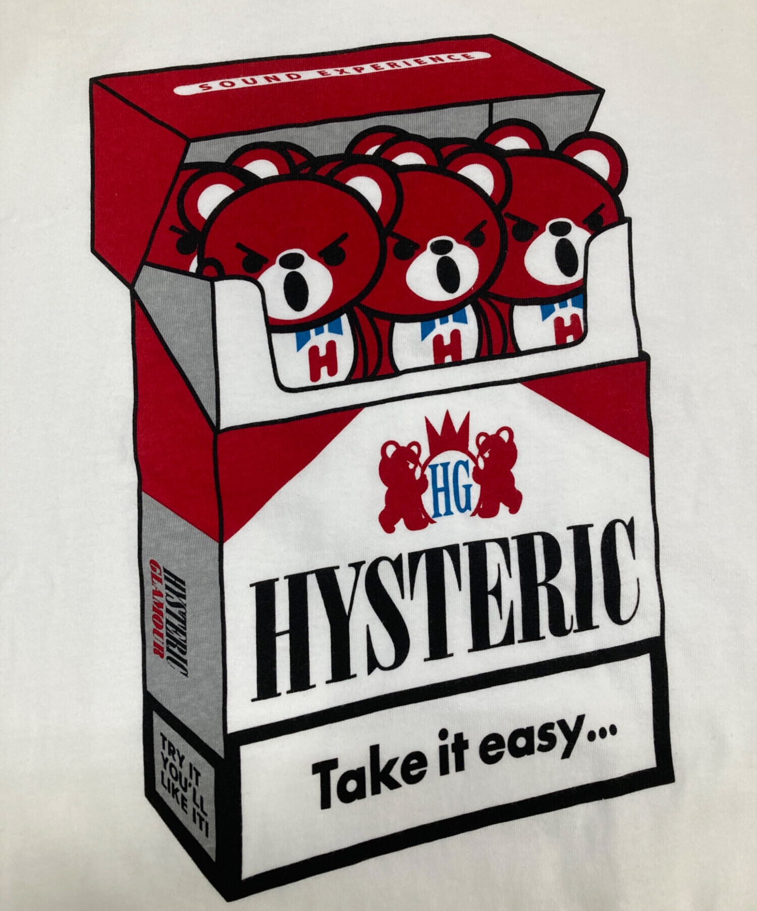 中古・古着通販】Hysteric Glamour (ヒステリックグラマー) TAKE IT EASY Tシャツ ホワイト  サイズ:M｜ブランド・古着通販 トレファク公式【TREFAC FASHION】スマホサイト