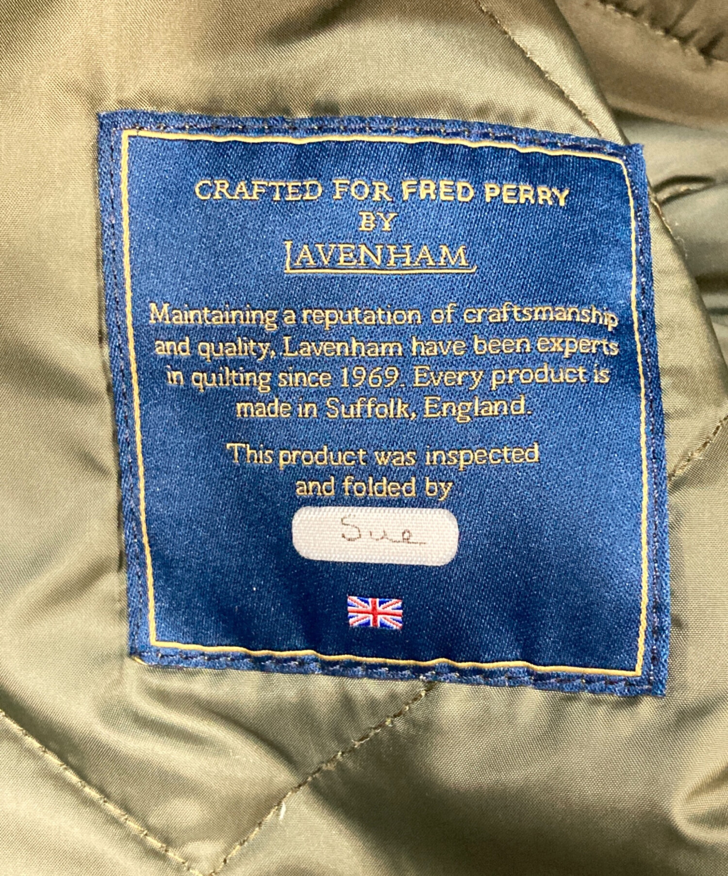 中古・古着通販】FRED PERRY (フレッドペリー) LAVENHAM (ラベンハム) キルティングコート カーキ サイズ:M｜ブランド・古着通販  トレファク公式【TREFAC FASHION】スマホサイト