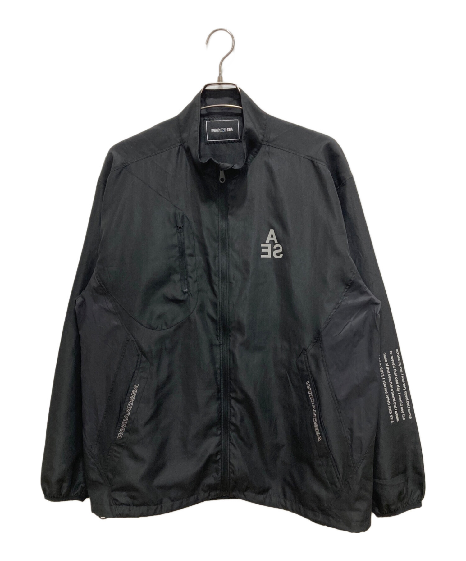 WIND AND SEA (ウィンダンシー) REFLECTION THIN TRUCK JACKET ブラック サイズ:L