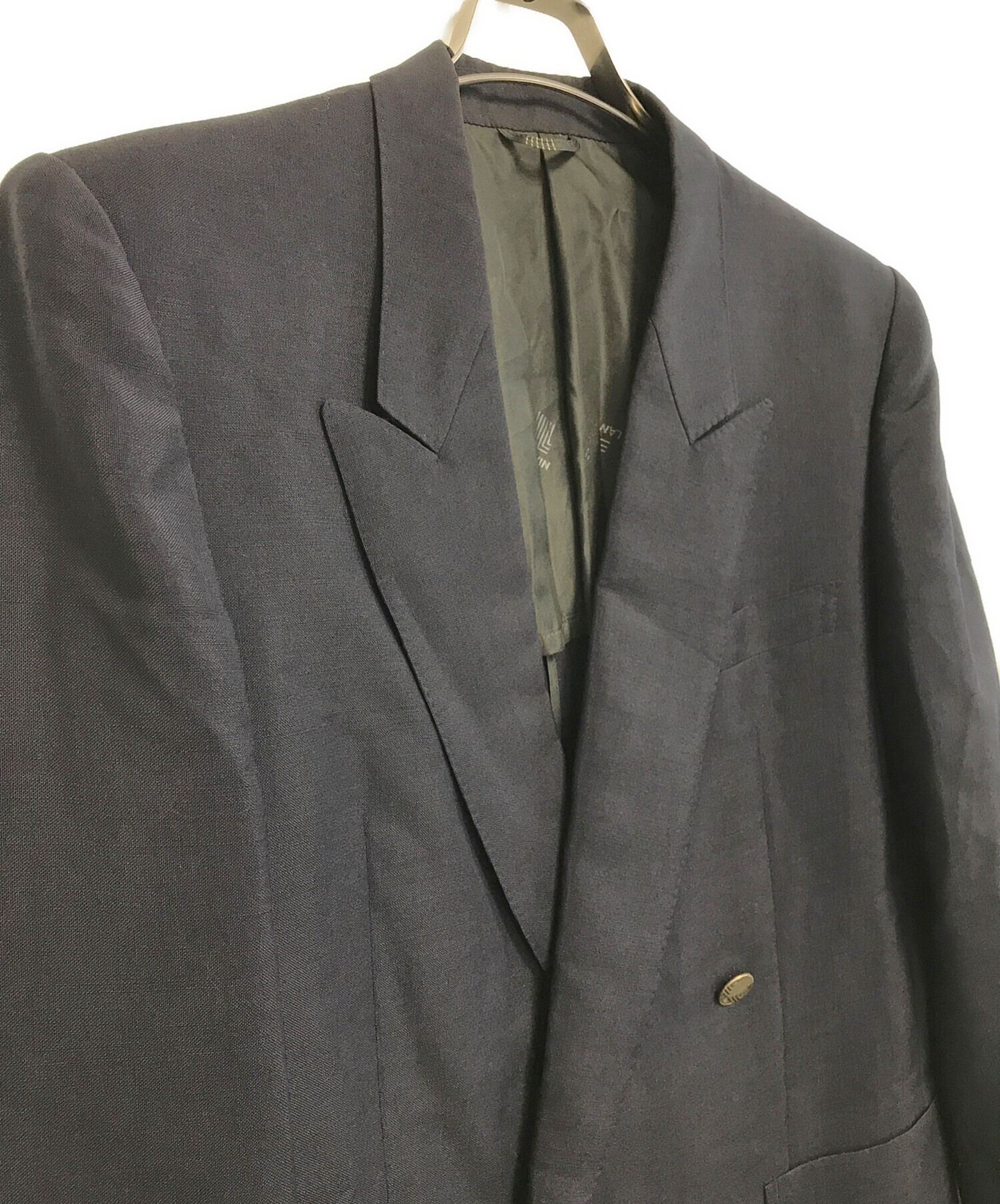 中古・古着通販】LANVIN PARIS (ランバン パリ) ダブルセットアップスーツ ネイビー サイズ:L｜ブランド・古着通販  トレファク公式【TREFAC FASHION】スマホサイト