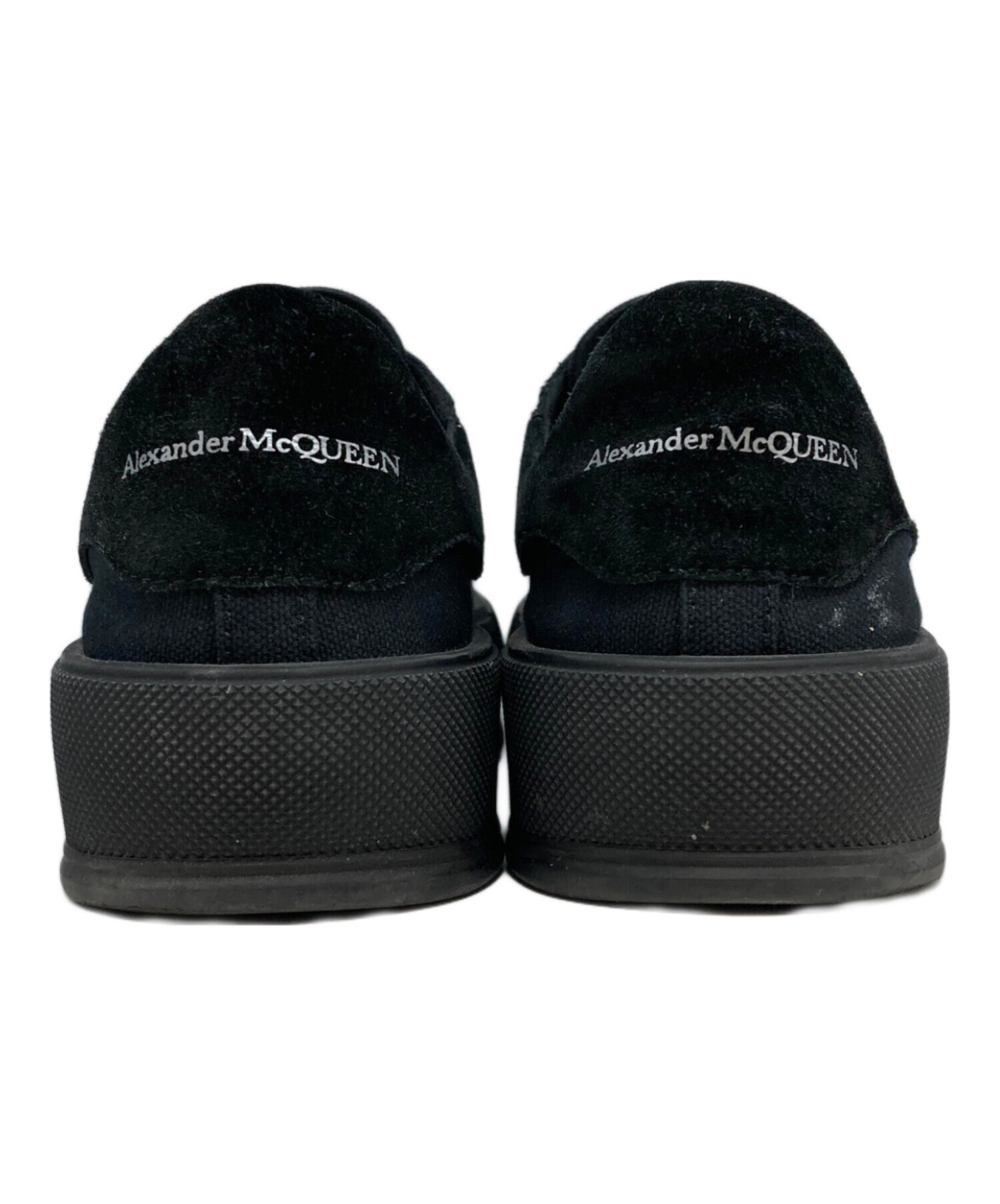 中古・古着通販】ALEXANDER McQUEEN (アレキサンダーマックイーン) デックレースアップキャンバススニーカー ブラック  サイズ:40（25.5cm相当）｜ブランド・古着通販 トレファク公式【TREFAC FASHION】スマホサイト