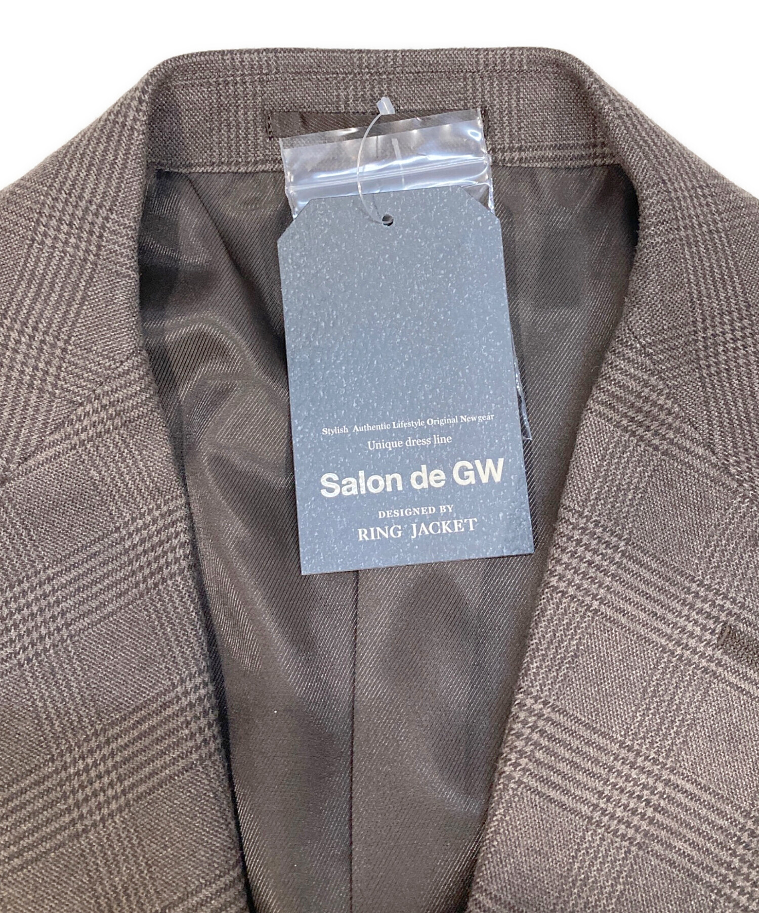 Salon de GW (サロン ド グローバルワーク) チェックセットアップ ブラウン サイズ:XL