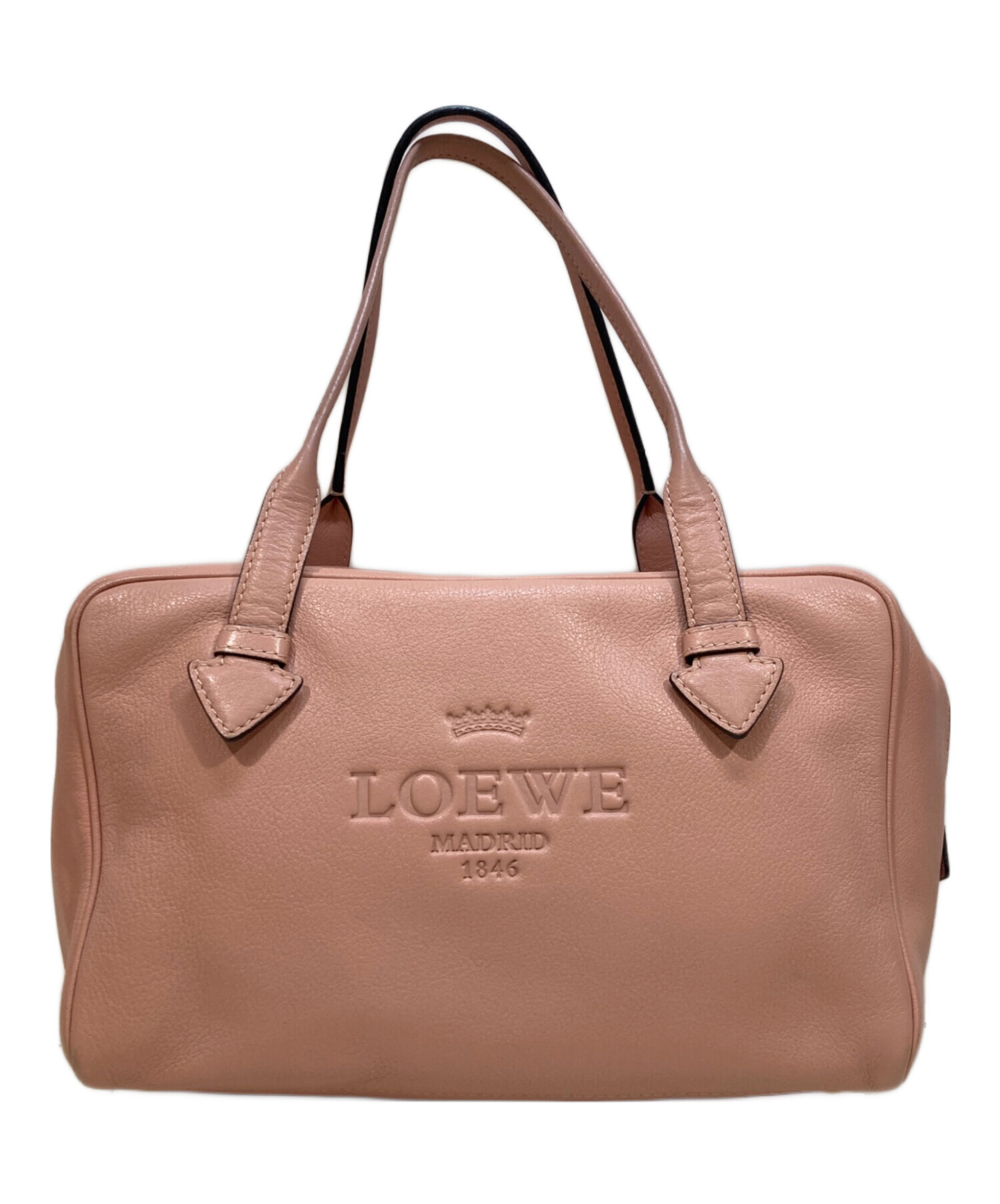 【中古・古着通販】LOEWE (ロエベ) ヘリテージミニボストンバッグ ピンク｜ブランド・古着通販 トレファク公式【TREFAC  FASHION】スマホサイト