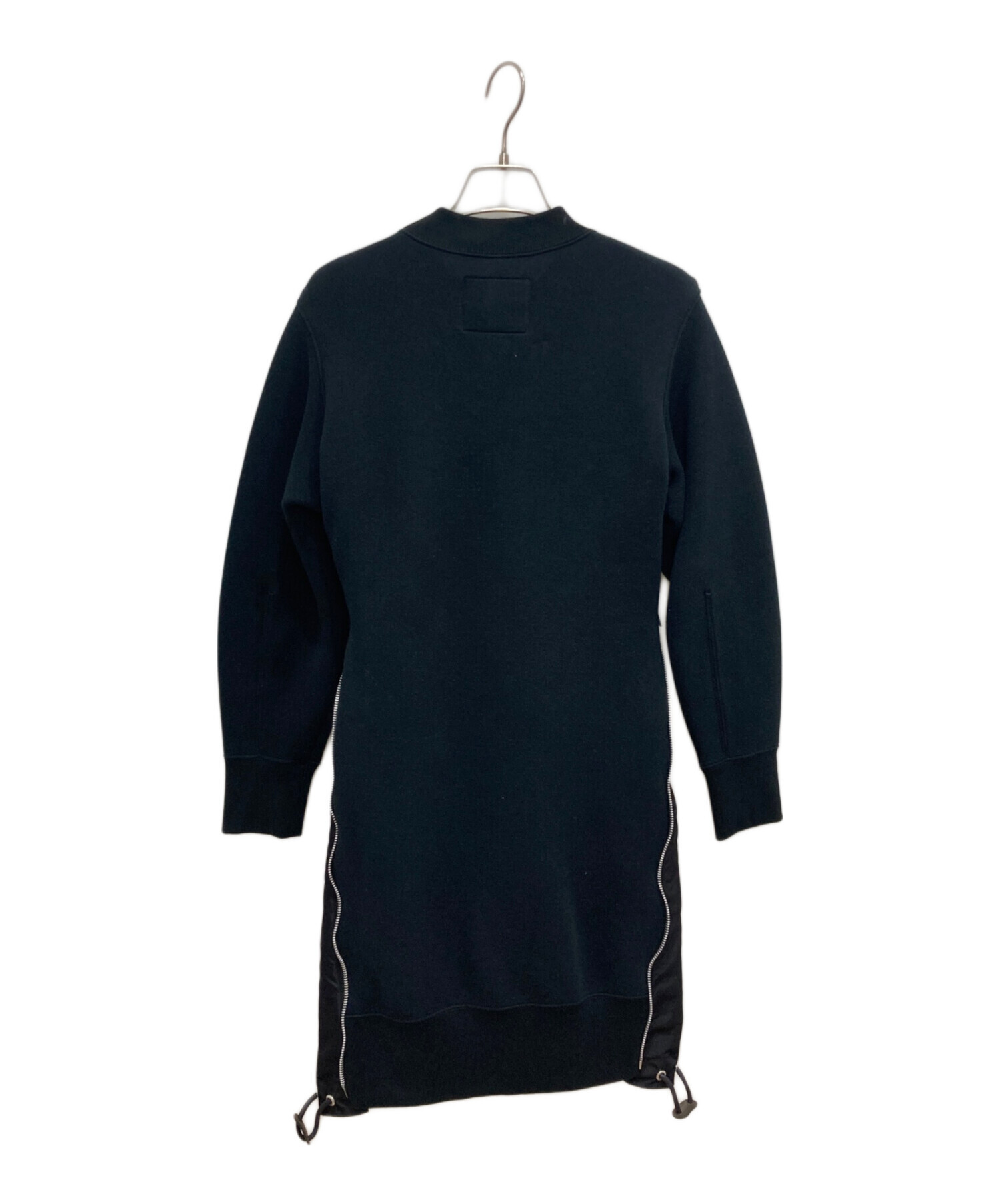 中古・古着通販】sacai (サカイ) Sponge Sweat MA-1 Dress ブラック サイズ:S(1)｜ブランド・古着通販  トレファク公式【TREFAC FASHION】スマホサイト