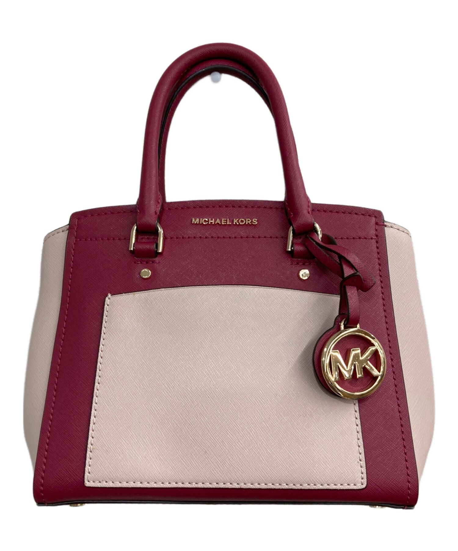 MICHAEL KORS (マイケルコース) 2WAYバッグ ベージュ×ピンク