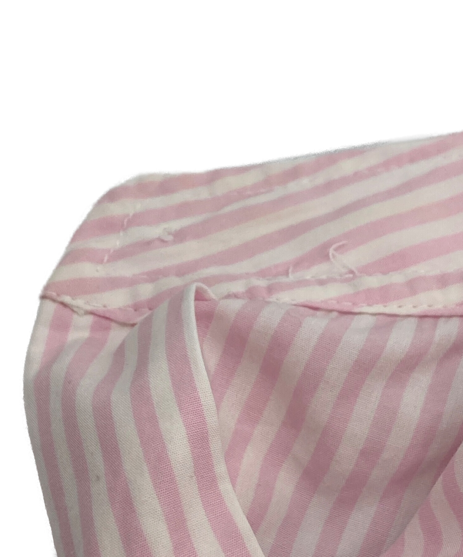 BALENCIAGA (バレンシアガ) バックロゴ ボウタイストライプシャツ ピンク サイズ:34