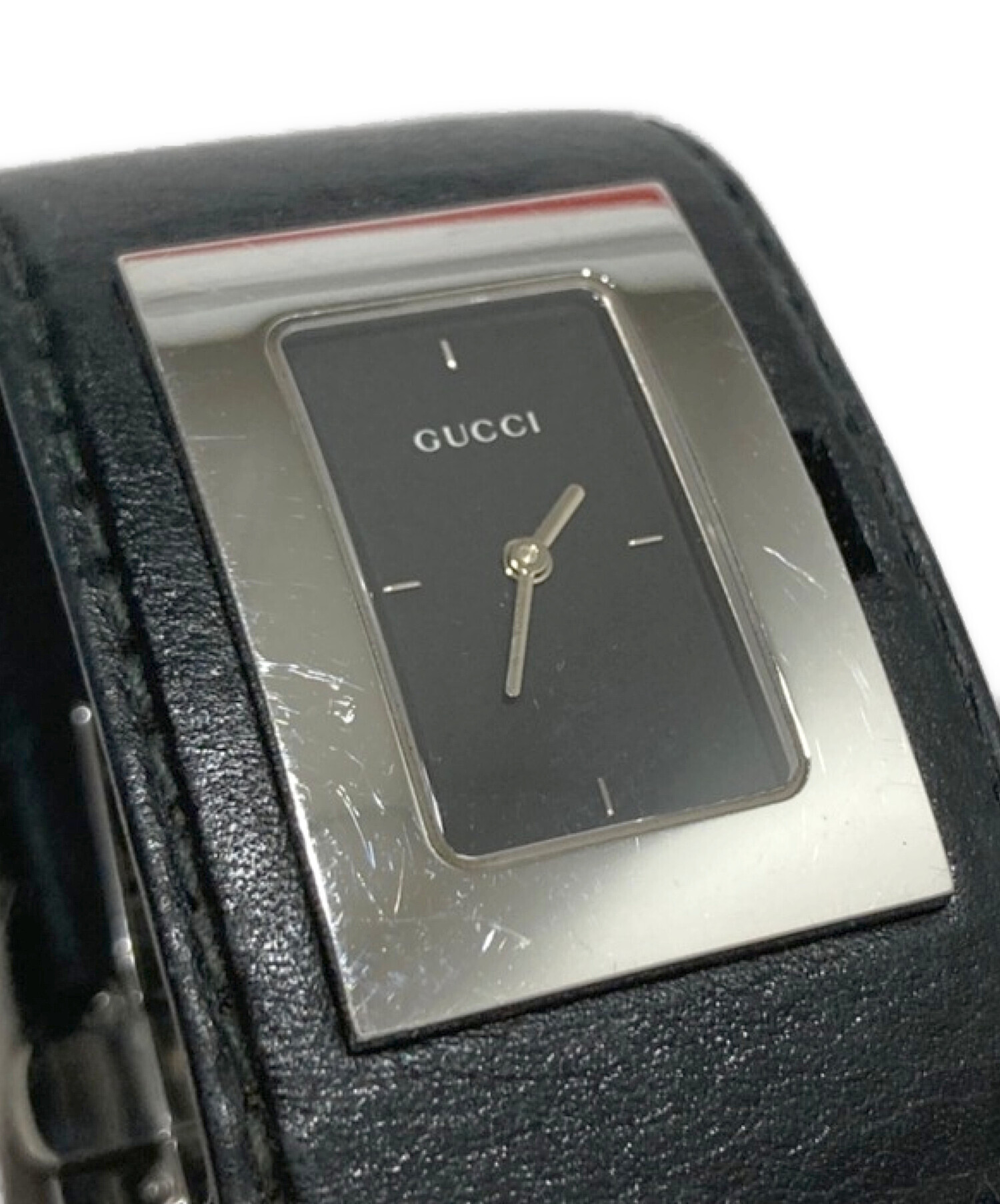 中古・古着通販】GUCCI (グッチ) レザーバングルウォッチ｜ブランド