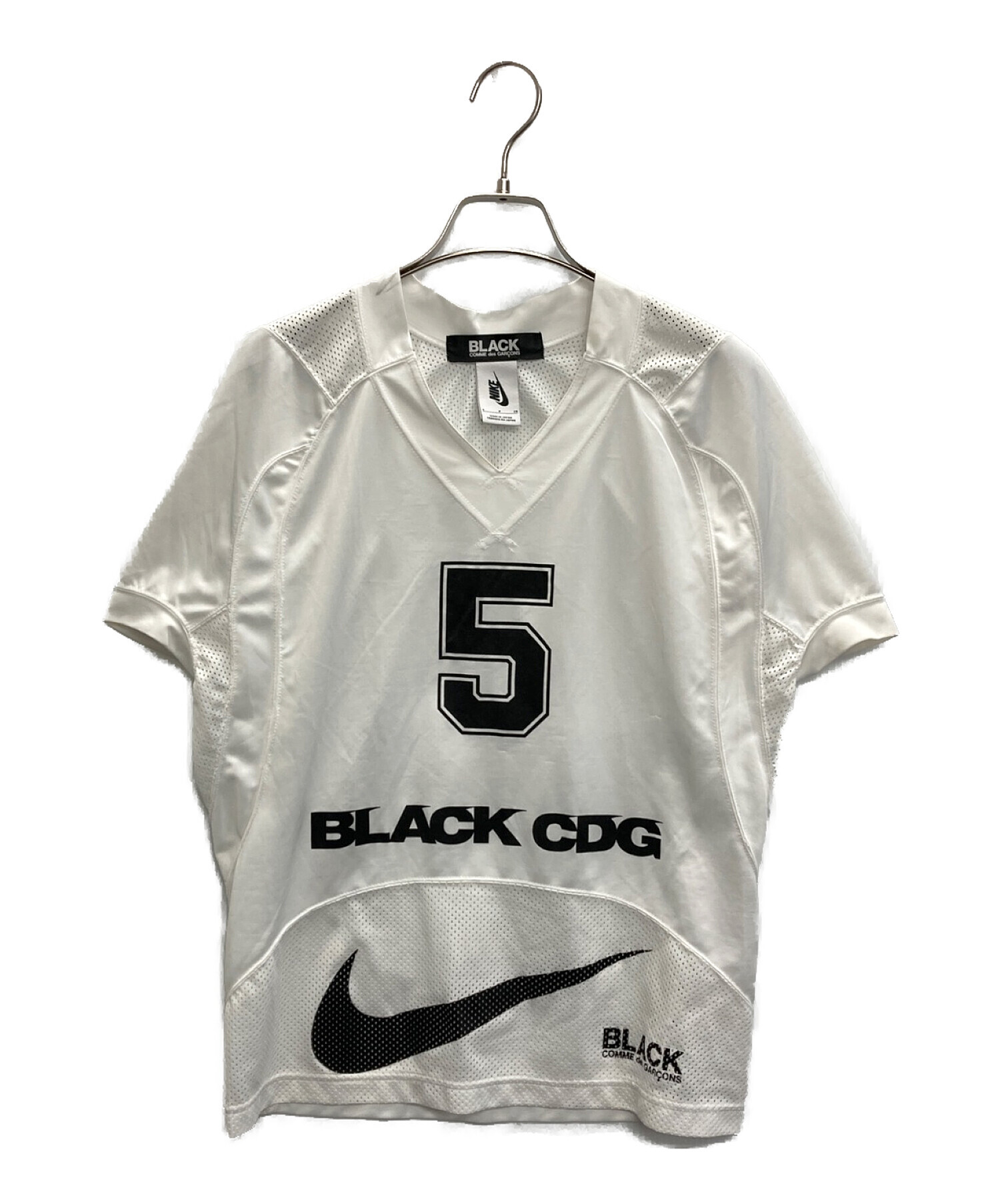 BLACK COMME des GARCONS (ブラック コムデギャルソン) NIKE (ナイキ) コラボゲームシャツ ホワイト サイズ:SIZE S