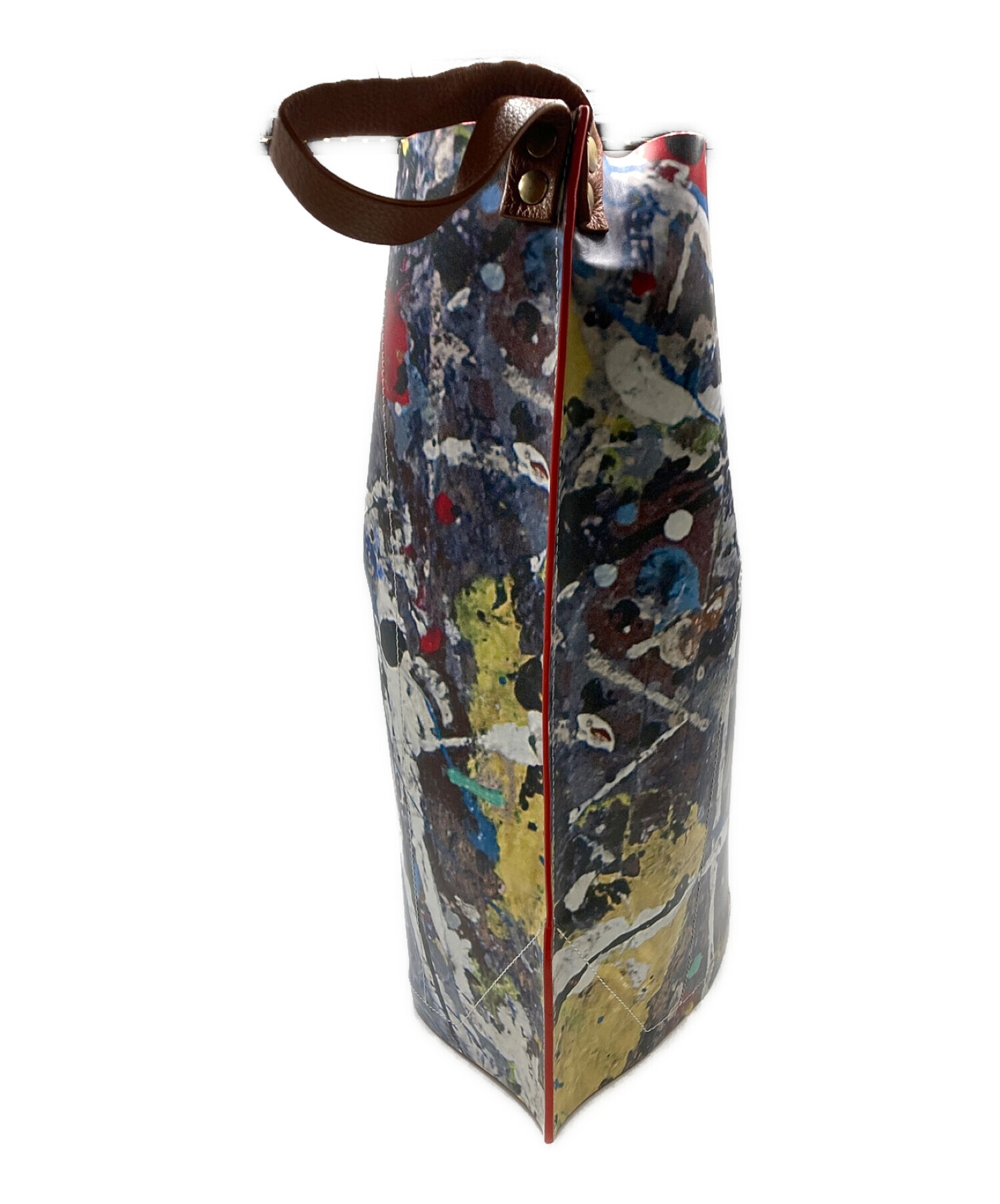 sacai (サカイ) Jackson Pollock Studio (ジャクソンポロックスタジオ) レザートートバッグ ブルー