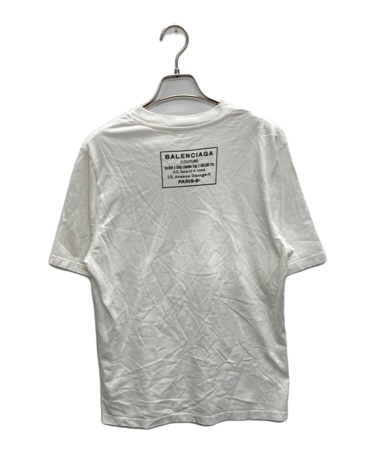 BALENCIAGA (バレンシアガ) バックプリントTシャツ ホワイト サイズ:SIZE M