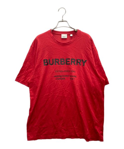 中古・古着通販】BURBERRY (バーバリー) ロゴプリントTシャツ レッド 