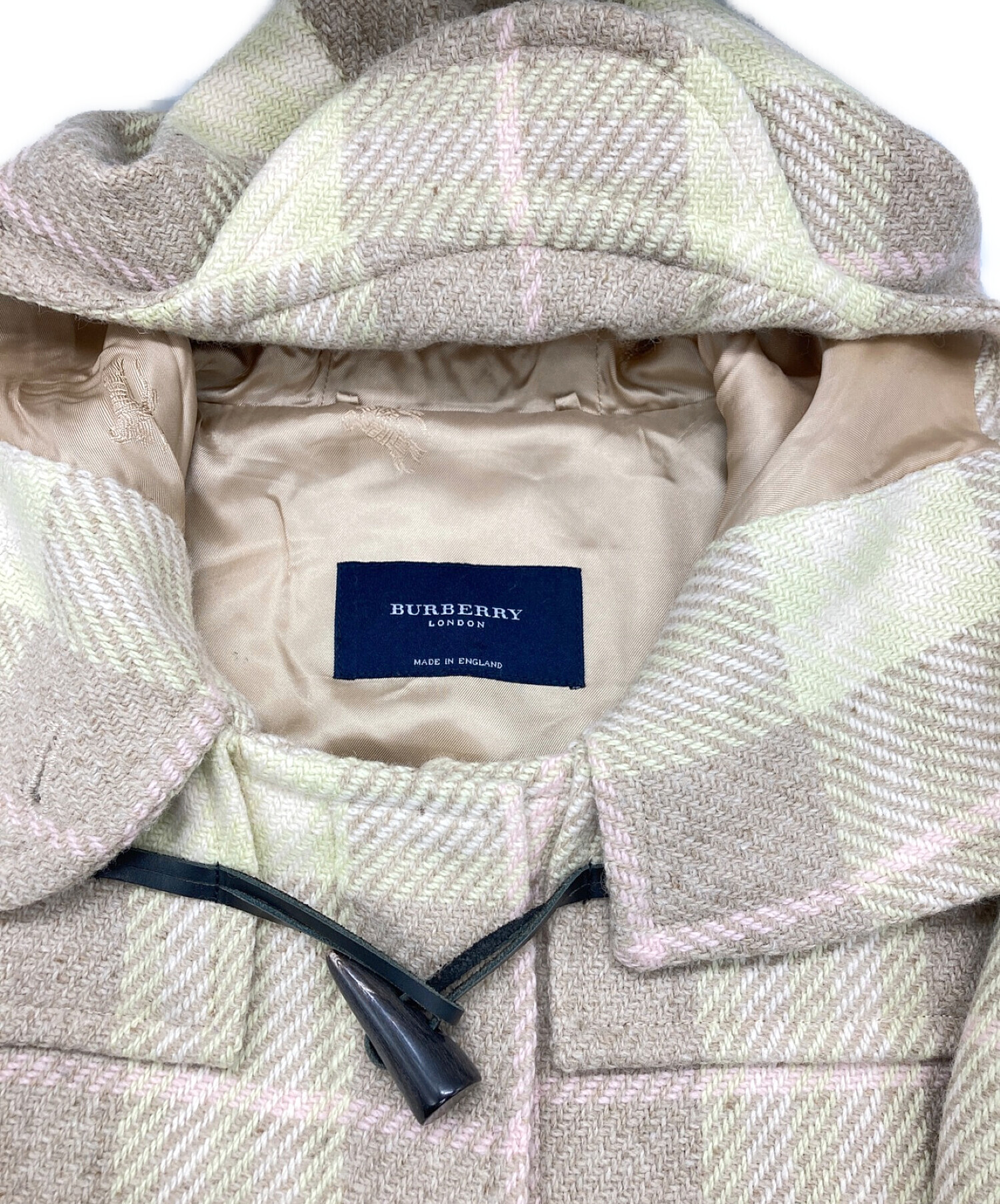 中古・古着通販】BURBERRY LONDON (バーバリー ロンドン) チェック柄ウールダッフルコート ベージュ サイズ:SIZE  10｜ブランド・古着通販 トレファク公式【TREFAC FASHION】スマホサイト