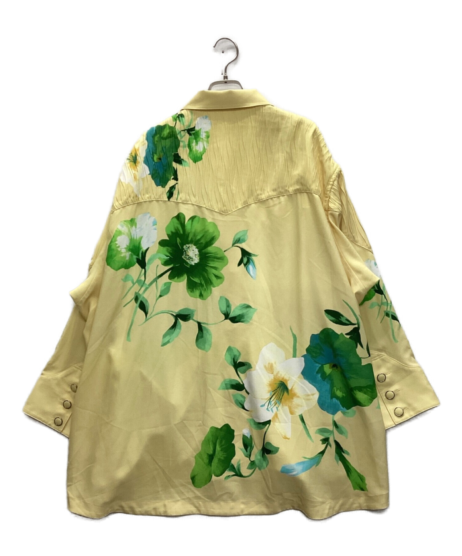 中古・古着通販】BELPER (ベルパー) FLOWER SHIRT JACKET イエロー