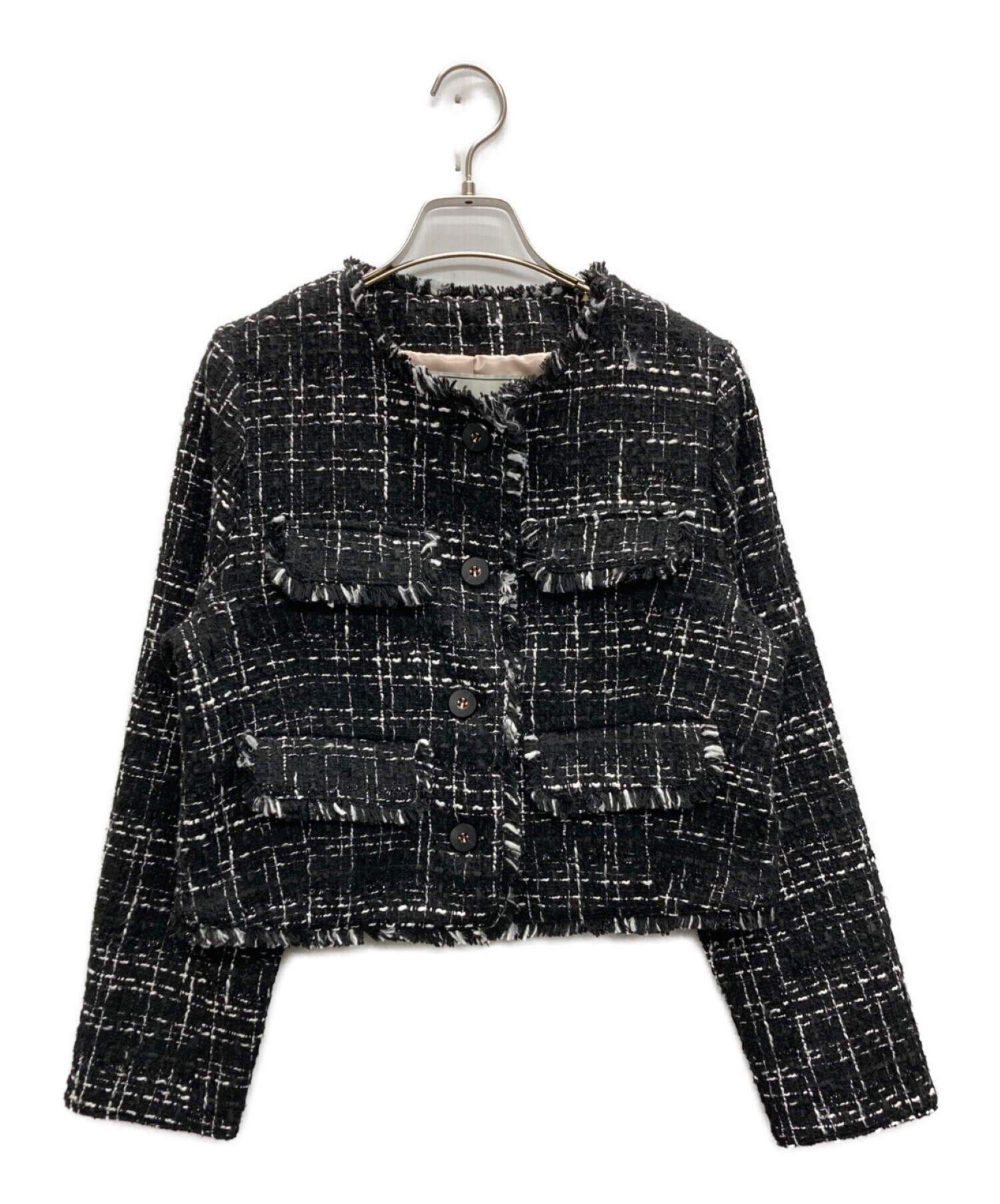 中古・古着通販】HER LIP TO (ハーリップトゥ) Saint Germain Fancy Tweed Jacket ブラック  サイズ:S｜ブランド・古着通販 トレファク公式【TREFAC FASHION】スマホサイト