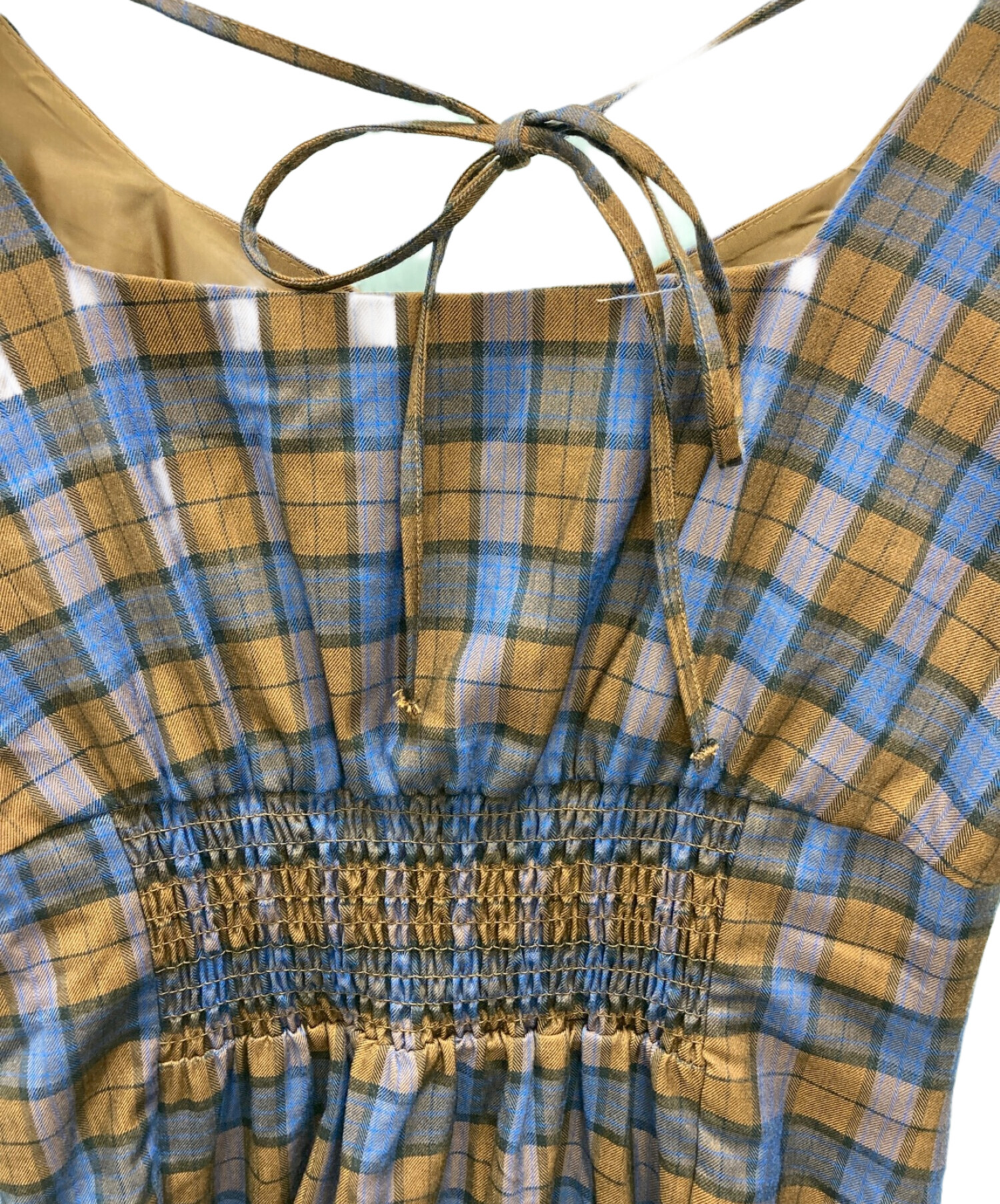 中古・古着通販】MISTREASS (ミストレアス) Multicolor Plaid Power Shoulder Dress ブラウン  サイズ:フリー｜ブランド・古着通販 トレファク公式【TREFAC FASHION】スマホサイト