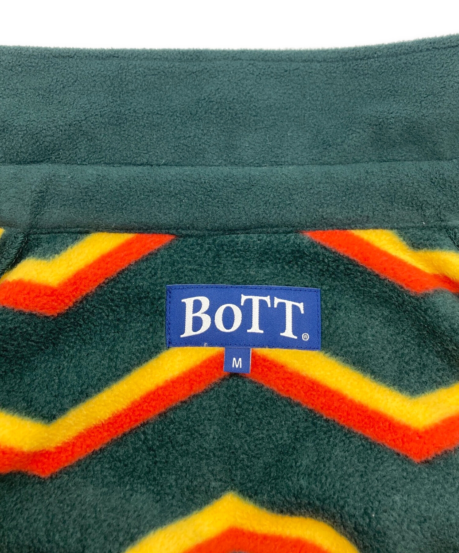 BoTT (ボット) 23AW Fleece Bomber Jacket グリーン×レッド サイズ:M