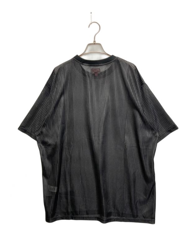 秋セール新品 黒XL Supreme mesh Stripe Pocket Tee Tシャツ/カットソー(半袖/袖なし)