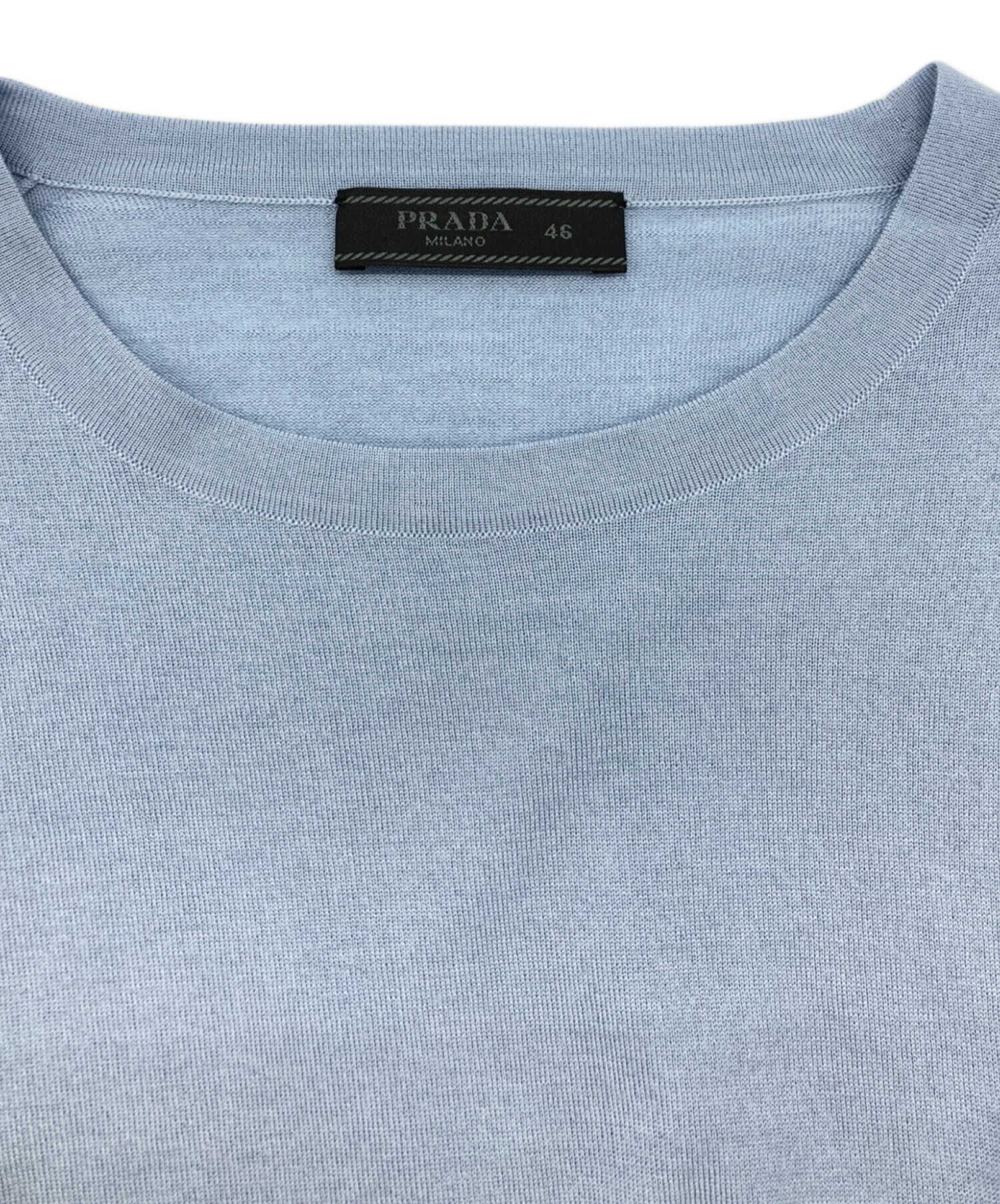 中古・古着通販】PRADA (プラダ) クルーネックニット スカイブルー