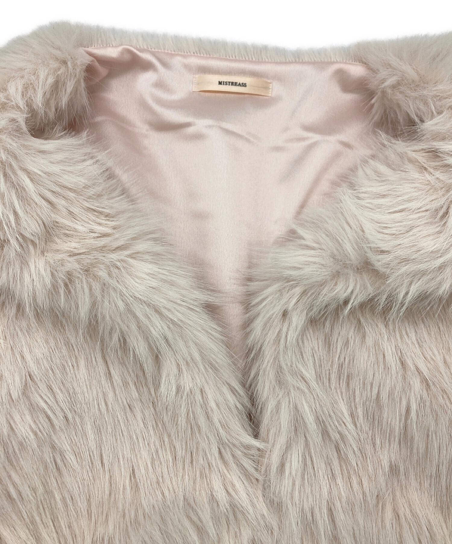 ミストレアス　Eco-Fur Collarless Coat