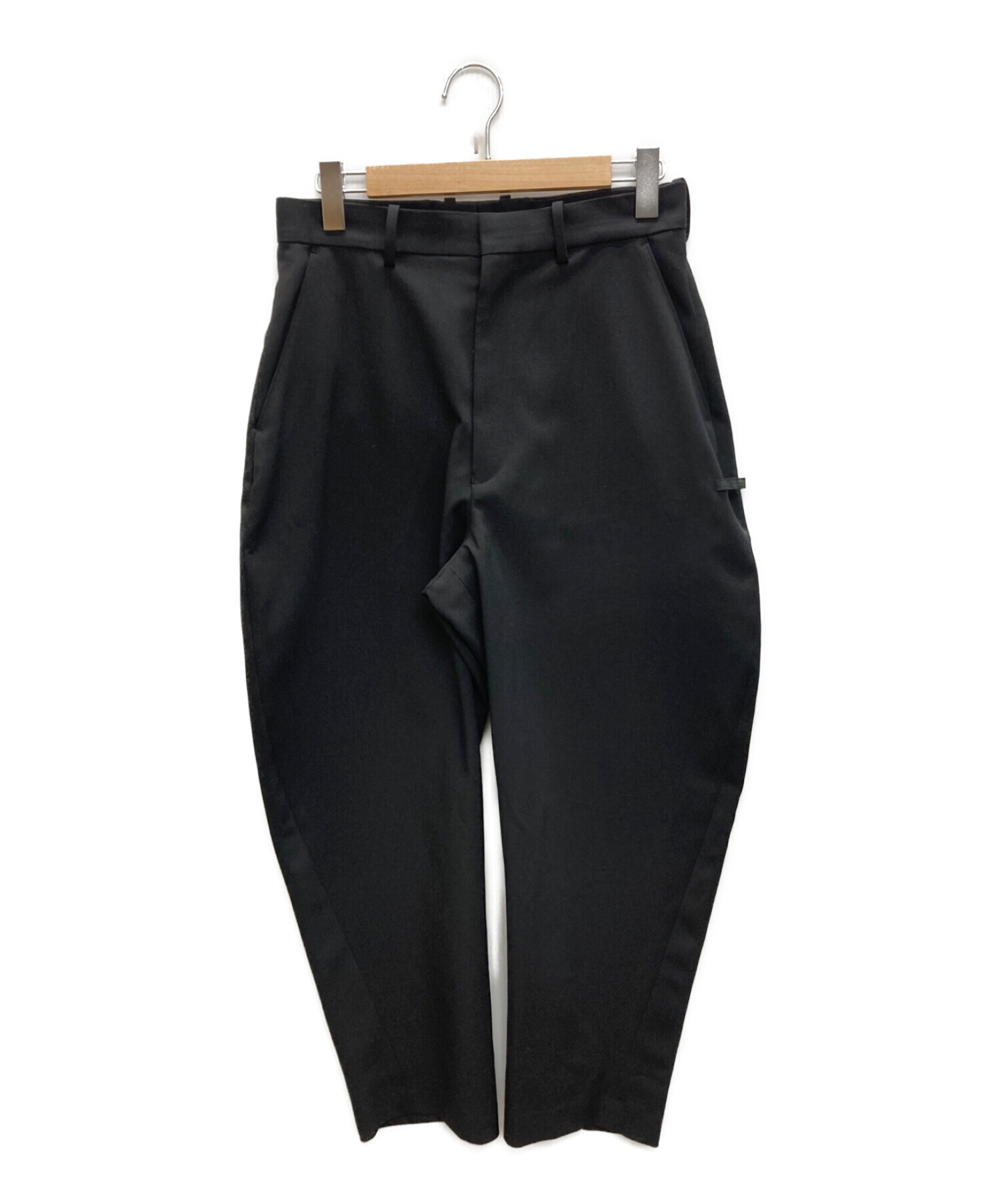 N.HOOLYWOOD (エヌ ハリウッド) WIDE TAPERED SLACKS/ワイドテーパードスラックス ブラック サイズ:36