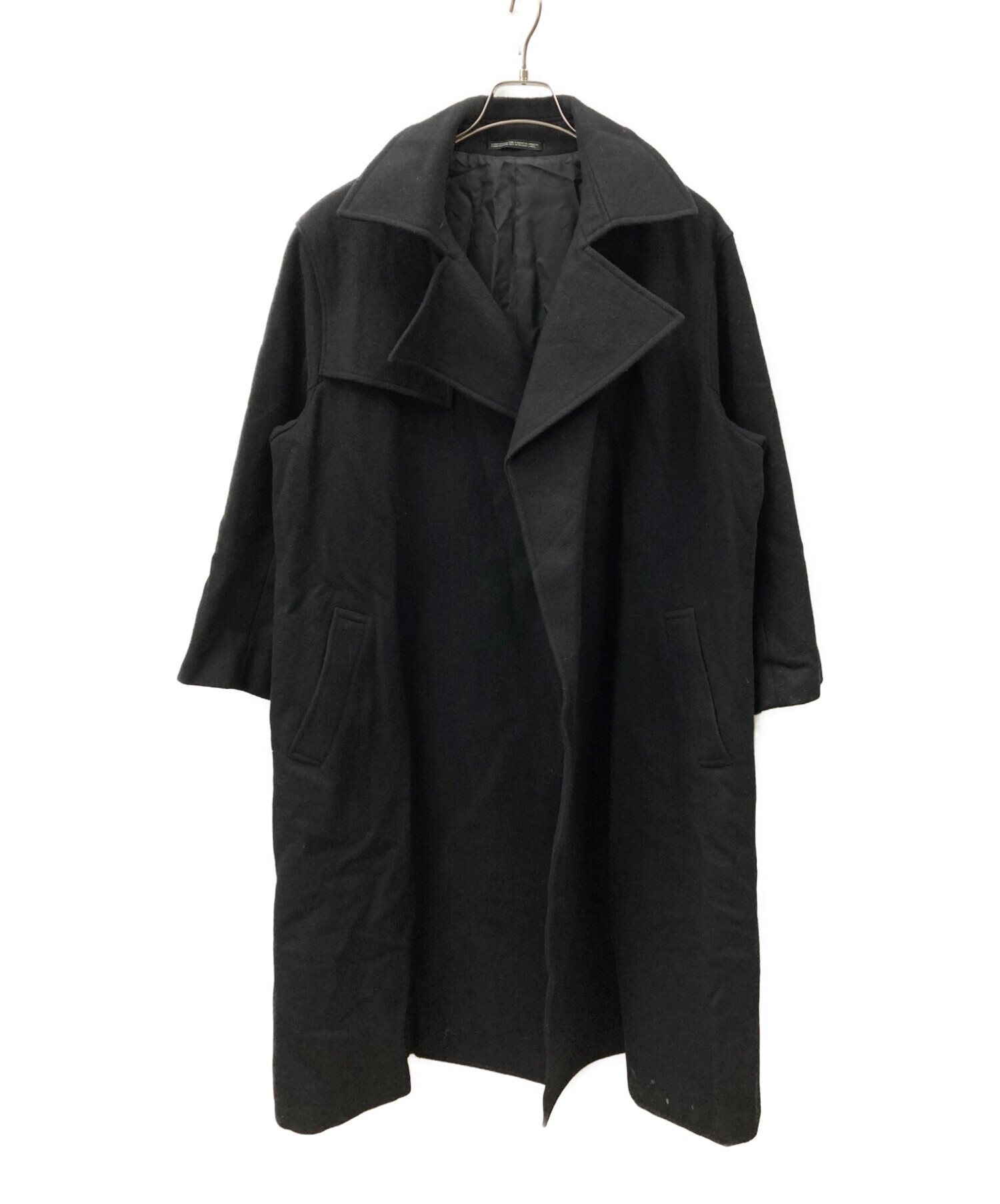 Y's ウール ロングコート 黒着丈約120cm