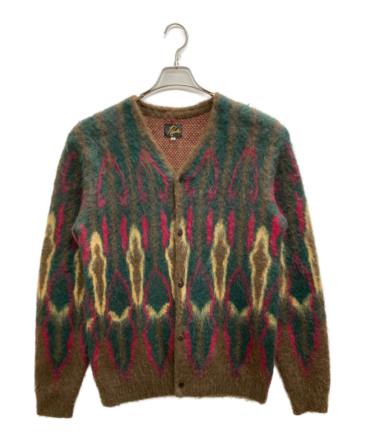 Needles (ニードルズ) Mohair Cardigan-Psychedelic ブラウン サイズ:M