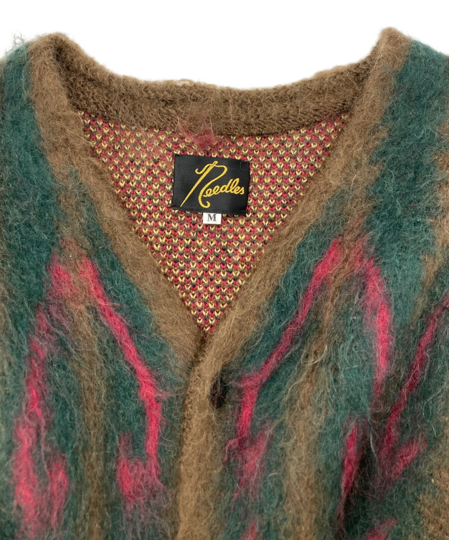 Needles (ニードルズ) Mohair Cardigan-Psychedelic ブラウン サイズ:M